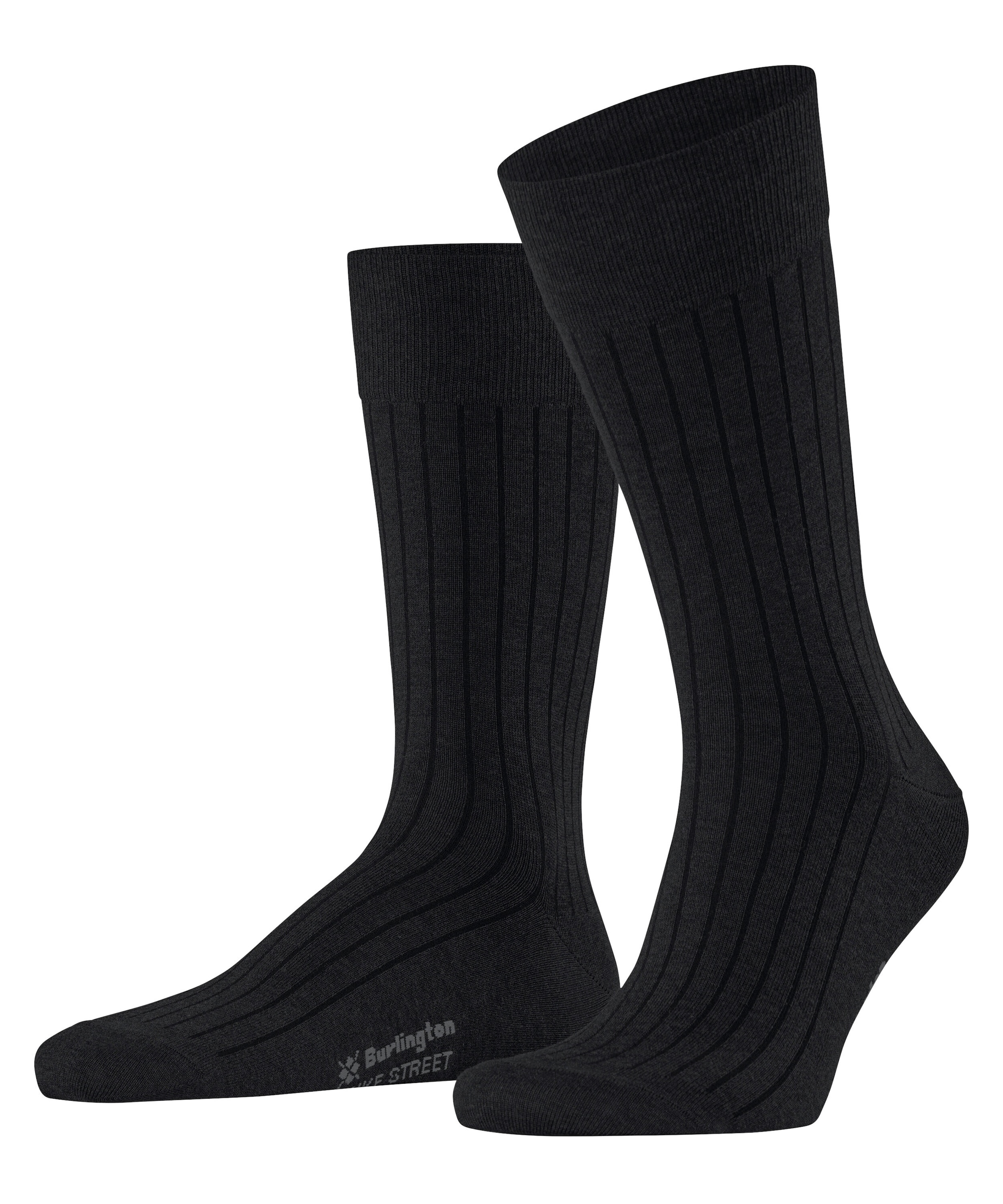 Burlington Socken »Duke Street« Einheitsgröße 40-46, Rippenstruktur, Cotton-Mix
