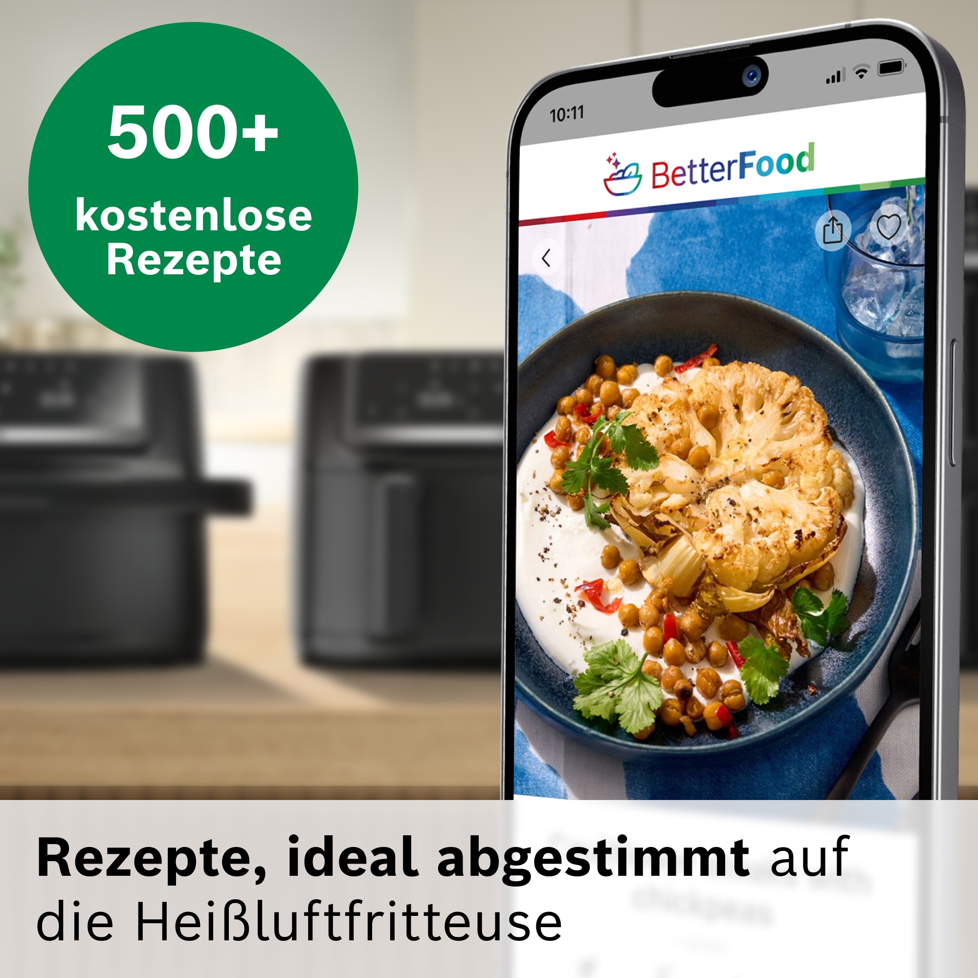 BOSCH Heißluftfritteuse »Serie 6 MAFD661B0, XXL Heißluftfritteuse, 12L, PFAS frei, Doppelkammer« 2800 W platzsparend, einfache Reinigung, weniger Fett, 6 Programme, schwarz