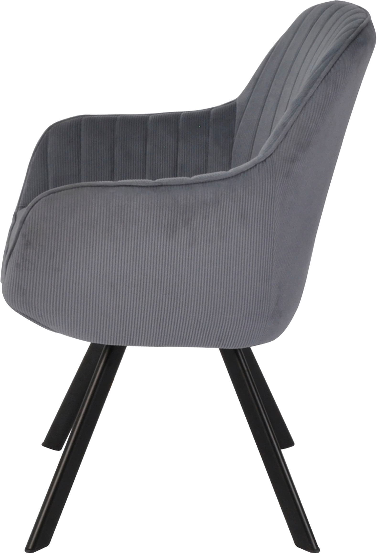 Homexperts Esszimmerstuhl »Carlo«, (Set), 2 St., Cord, Drehstuhl, Bezug in Cord oder Kunstleder