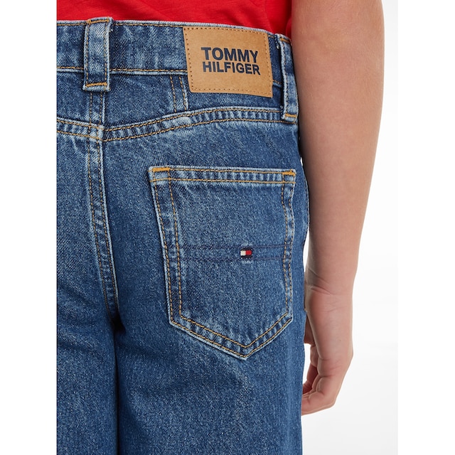 Tommy Hilfiger 5-Pocket-Jeans am MiniMe,mit hinteren Kids Kinder Junior Bund Leder-Brandlabel bei MID »GIRLFRIEND ♕ BLUE«