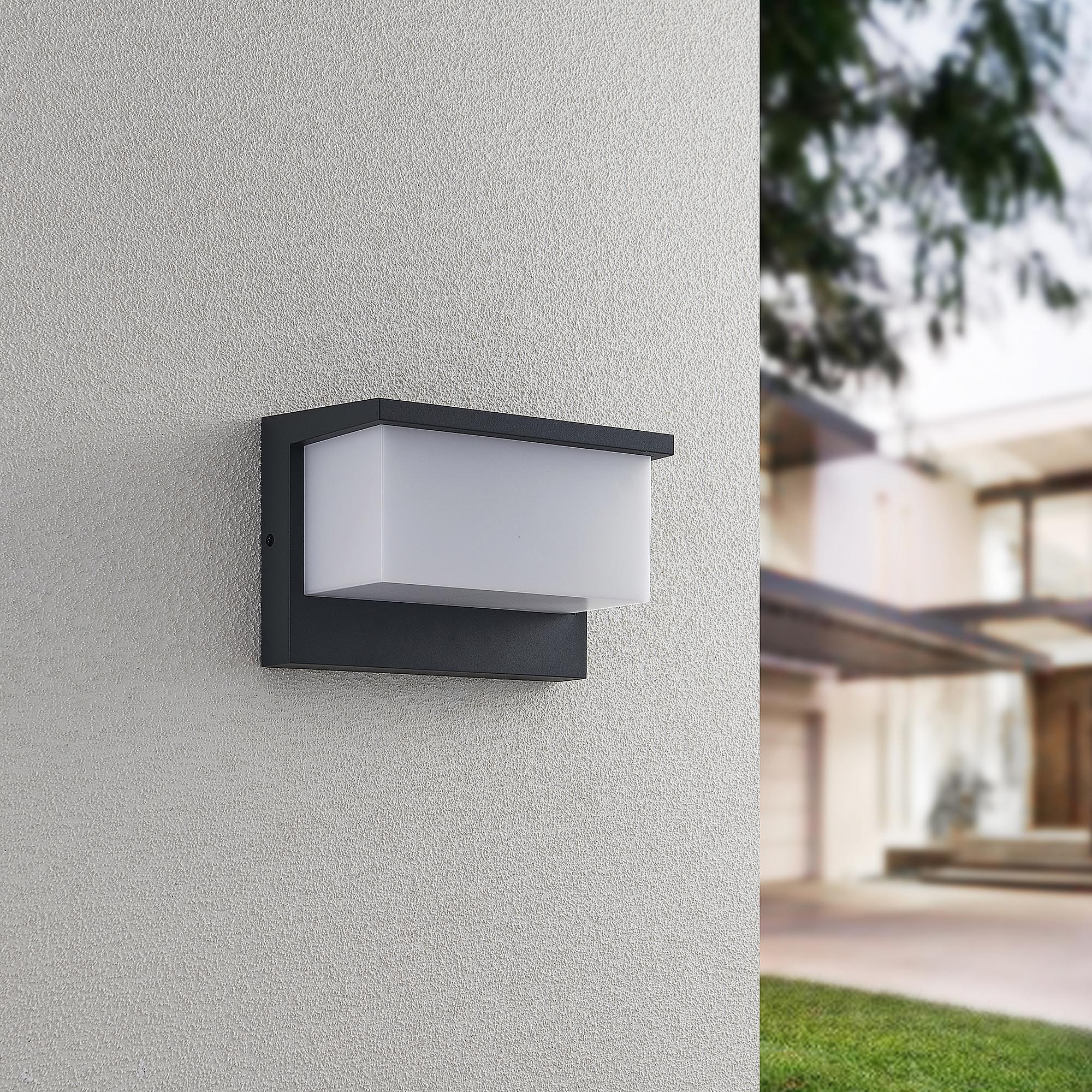 TRIO Leuchten LED Außen-Wandleuchte »NESTOS, Outdoor Wandlampe Hauswand IP54, LED 13W 1300 Lumen 3000 K« LED-Board 1 Stk. Warmweiß LED Wandlampe Garten Terrasse Hauswand, Schirm Kunststoff Breite 23 cm