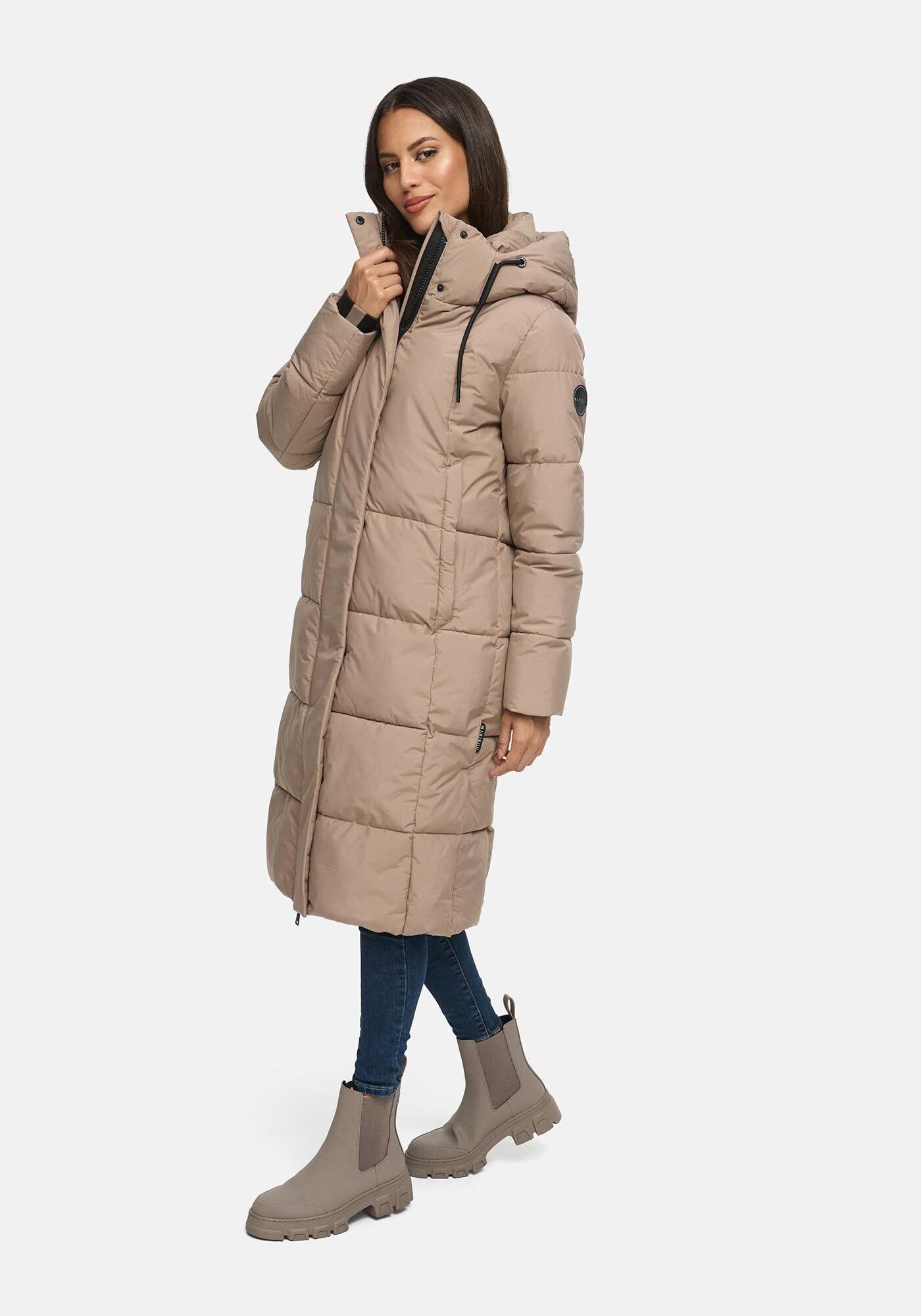 Marikoo Winterjacke »Marikoo Chumanii Damen Herbst Winter Steppmantel Parka lang N057«