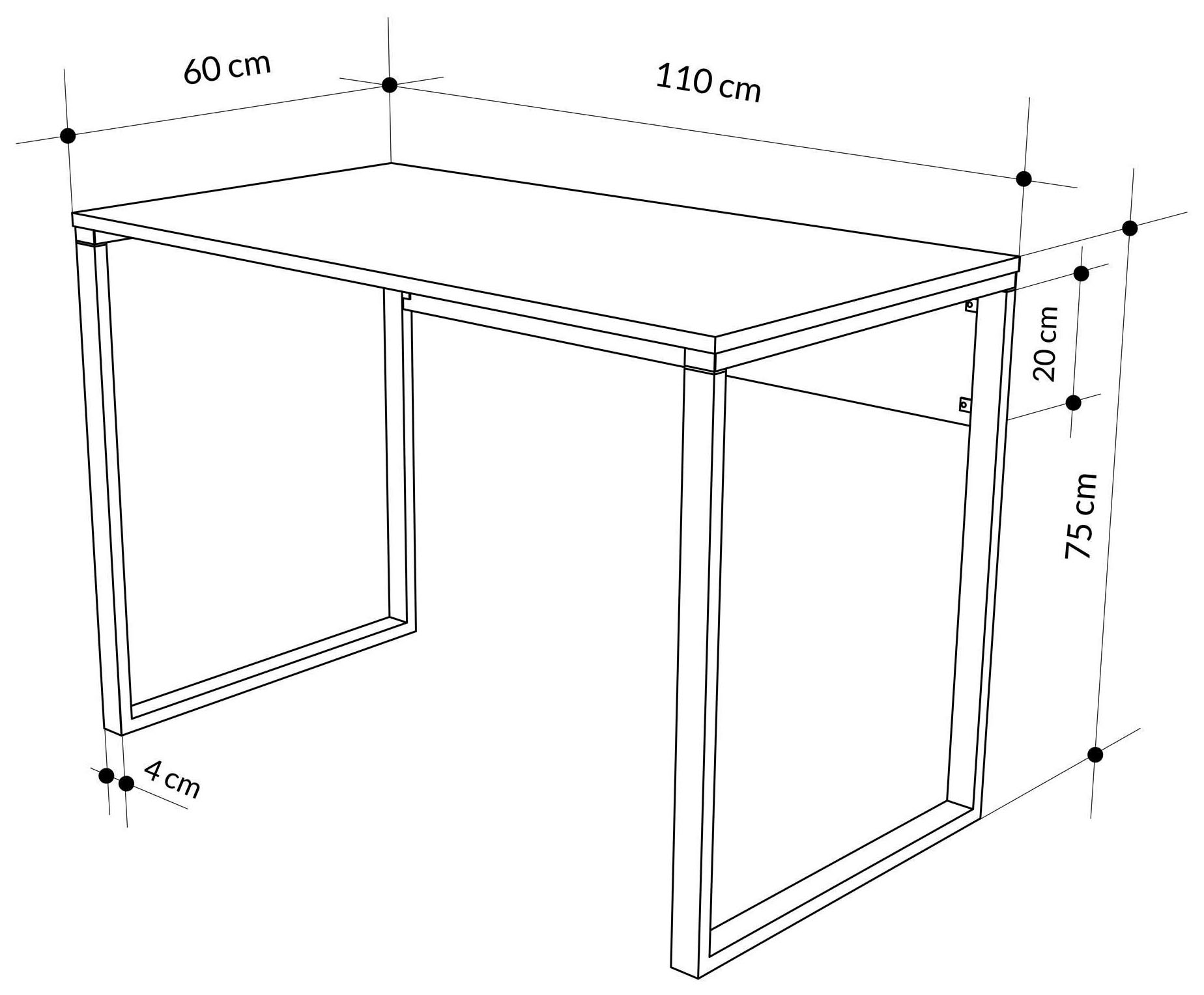 Decortie Schreibtisch »INNA SCHREIBTISCH« Packung, 1 Stk. tlg. Leichte Montage, Lagerung, Platzsparend