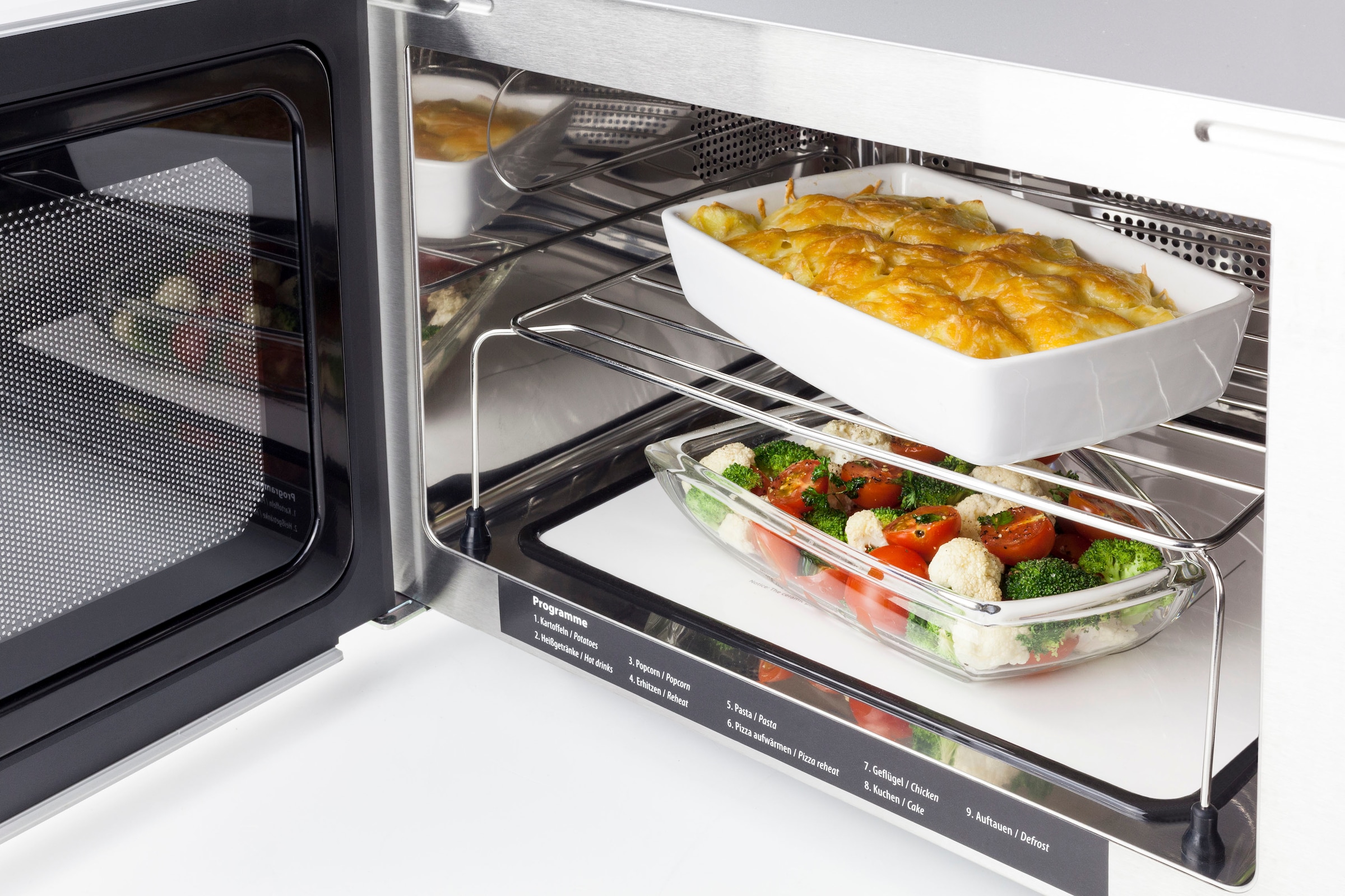 Caso Mikrowelle »3371 MCG 30 Ceramic Chef, 3 in 1 Mikrowelle, Grill, Heißluft« Grill | Heißluft | Mikrowelle 2100 W Mit Grill-Rost garen auf 2 Ebenen