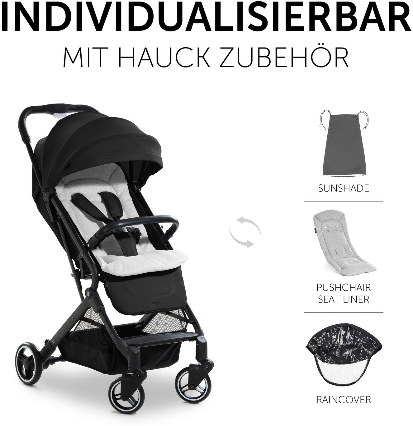 Hauck Kinder-Buggy »Travel N Care, black«, 22 kg