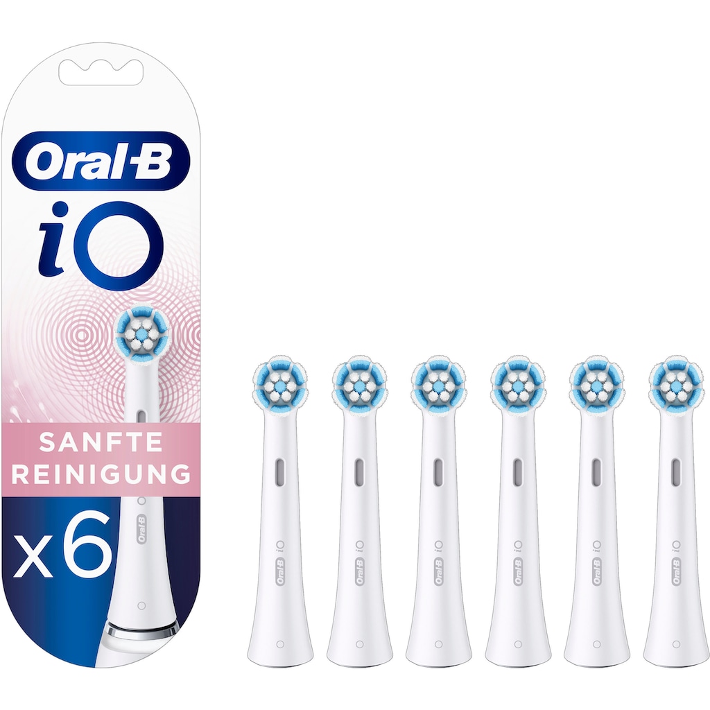 Oral B Aufsteckbürste »iO«, (Sanfte Reinigung für elektrische Zahnbürste, 6 Stück)