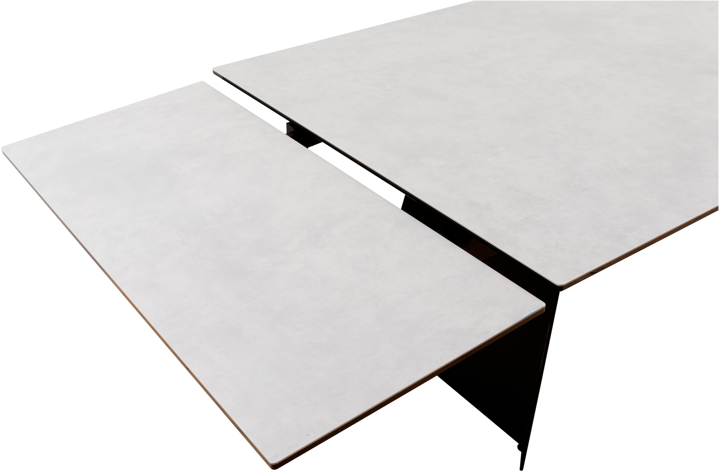 MCA furniture Esstisch »MOLINARA Auzugtisch 200-290cm hellgrau«, (1 St.), Keramik, Metall, Stirnauszug, ausziehbar, 10-12 Personen