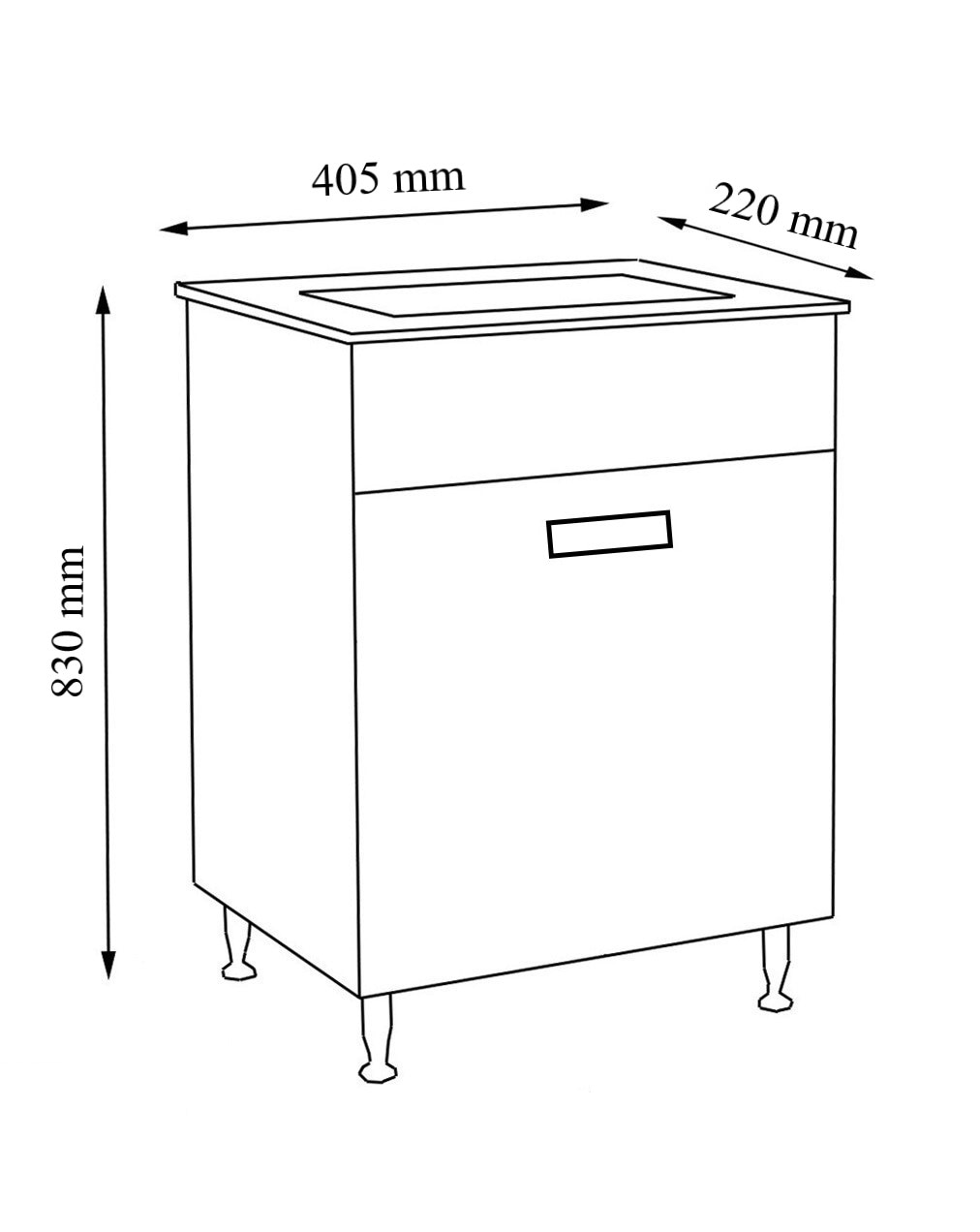 VCM Waschtisch »2-tlg Gäste WC Waschplatz Bad Waschtisch Silora« 2 Stk. tlg.