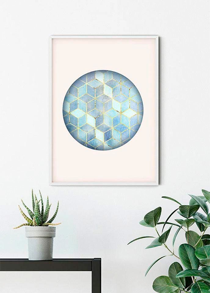 Komar Bild »Mosaik Circle Azzuro« Formen | Kunst 1 Stk. tlg. Wandbild zur Dekoration - ohne Rahmen
