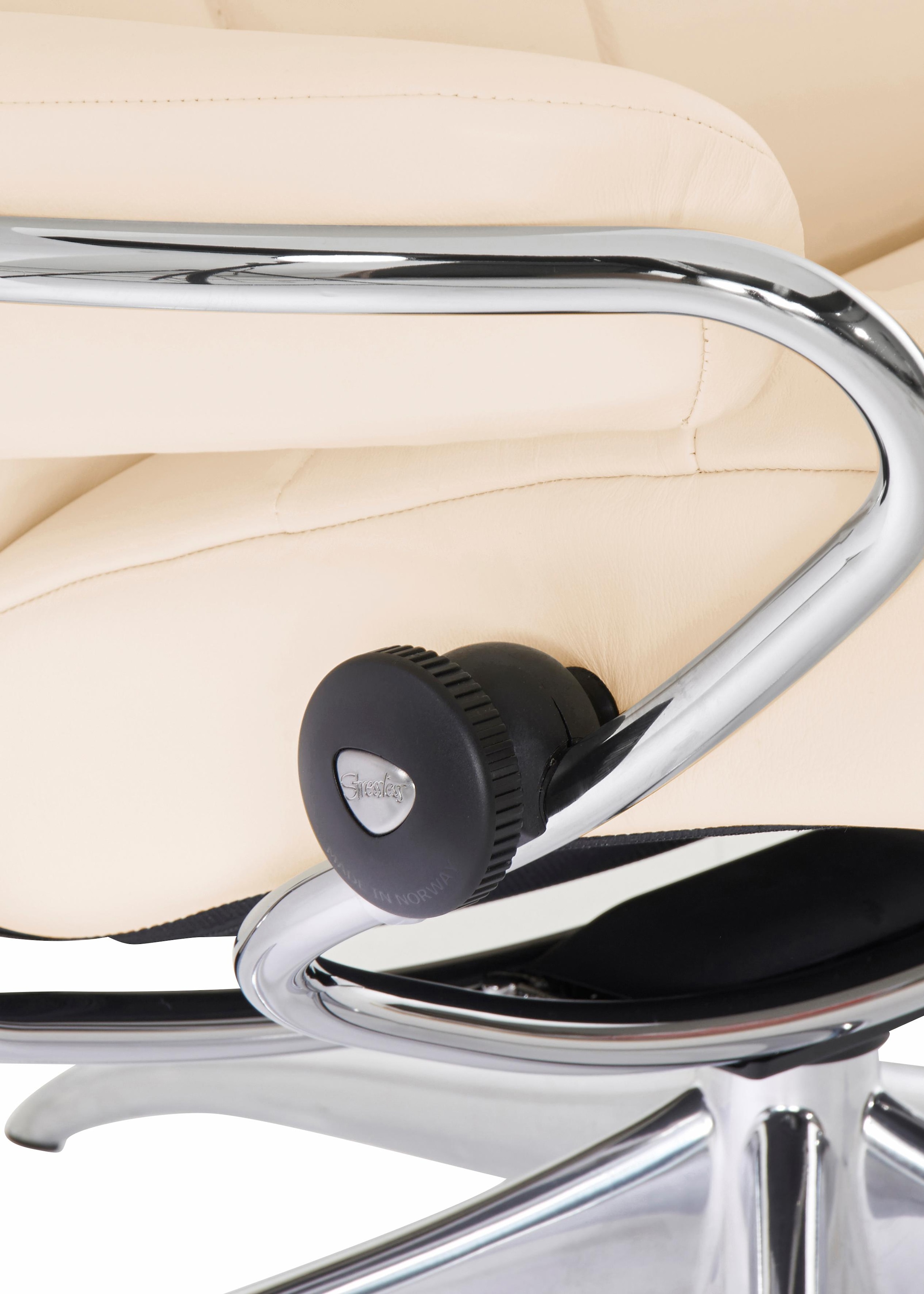 Stressless® Relaxsessel »London« Set, Relaxsessel mit Hocker,  mit Hocker, High Back, mit Star Base, Gestell Chrom