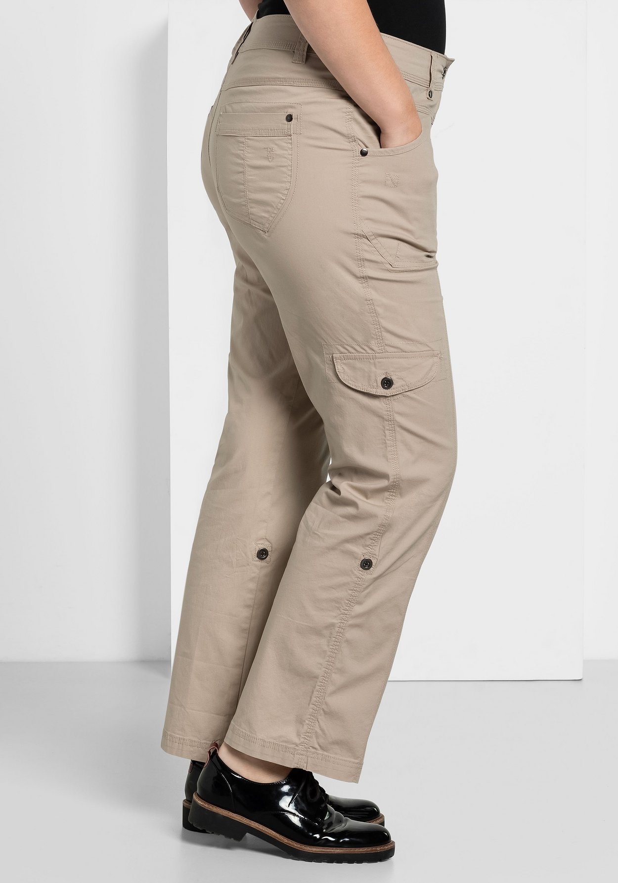 Sheego Cargohose »Hose mit Krempelfunktion«