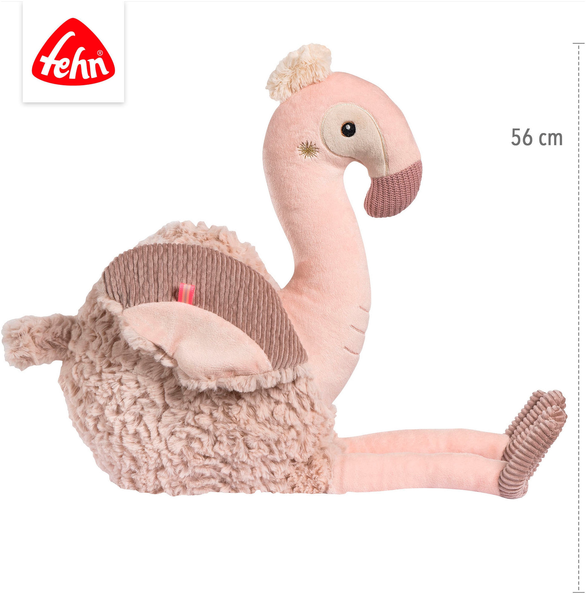 Fehn Kuscheltier »Lazy, Crazy & Pink, Kuscheltier Flamingo XL«