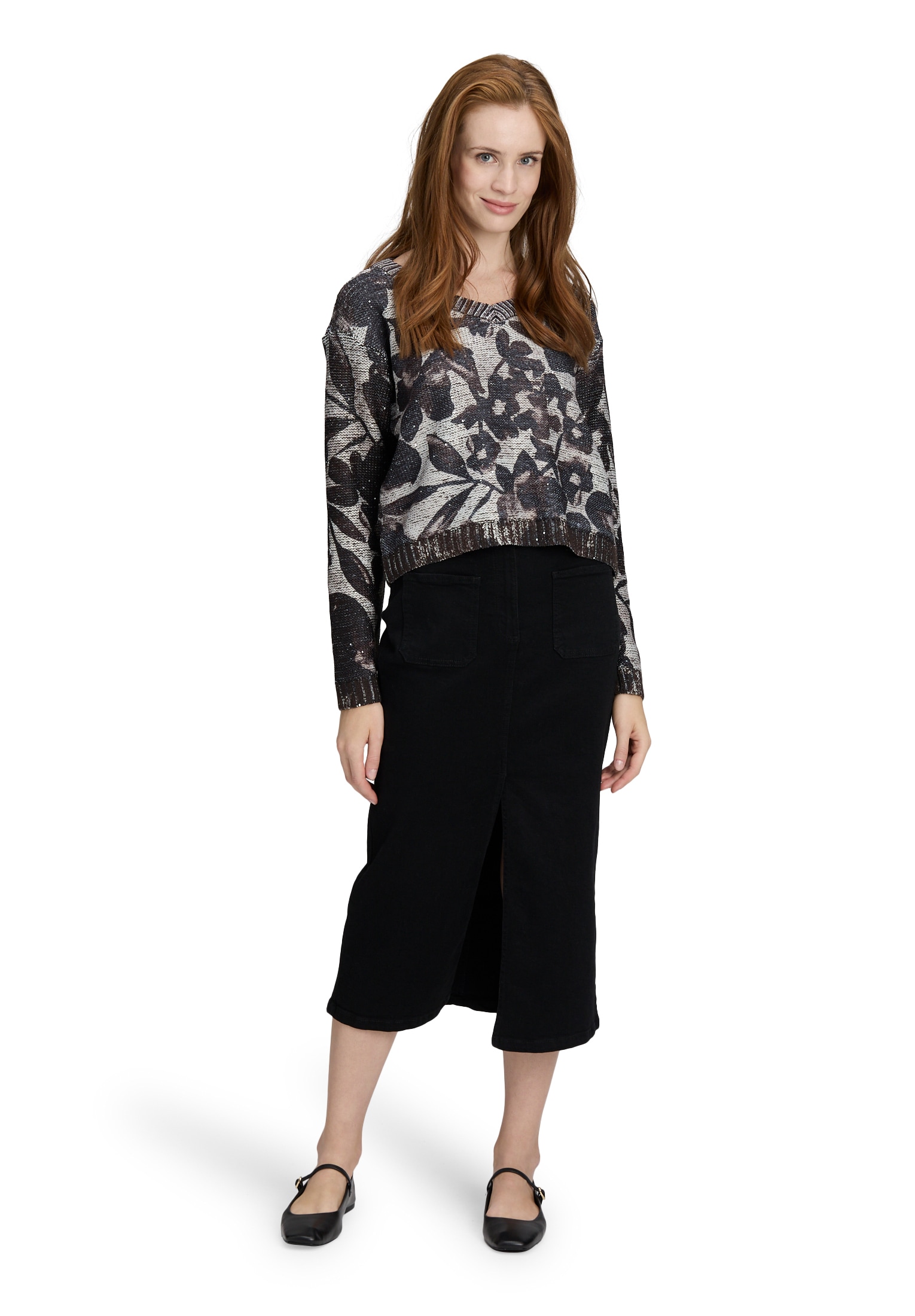 Betty Barclay Rundhalspullover »Grobstrick-Pullover mit Pailletten«