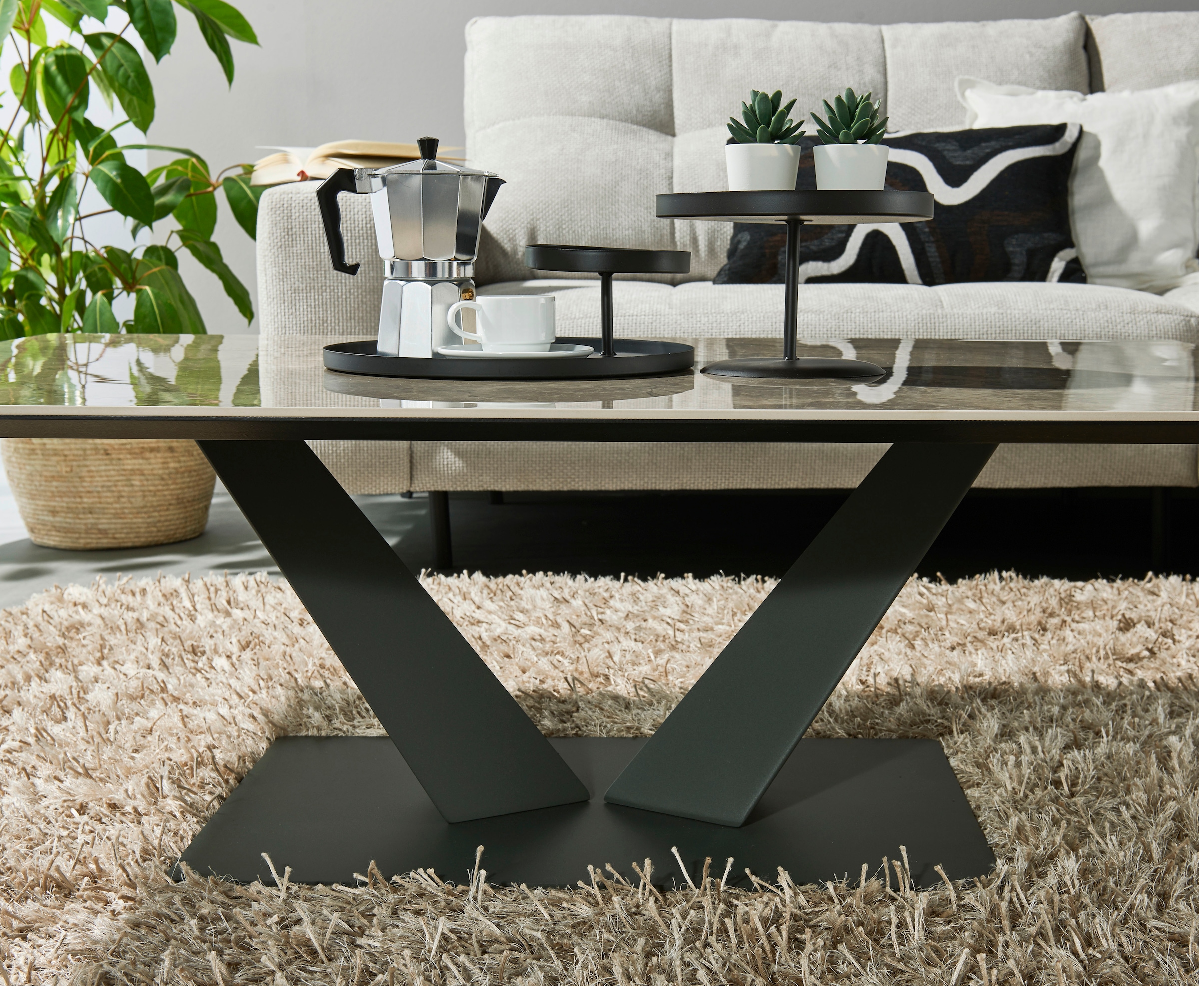 Stolkom Couchtisch »Gisele« 120 cm breit mit Keramikoberfläche