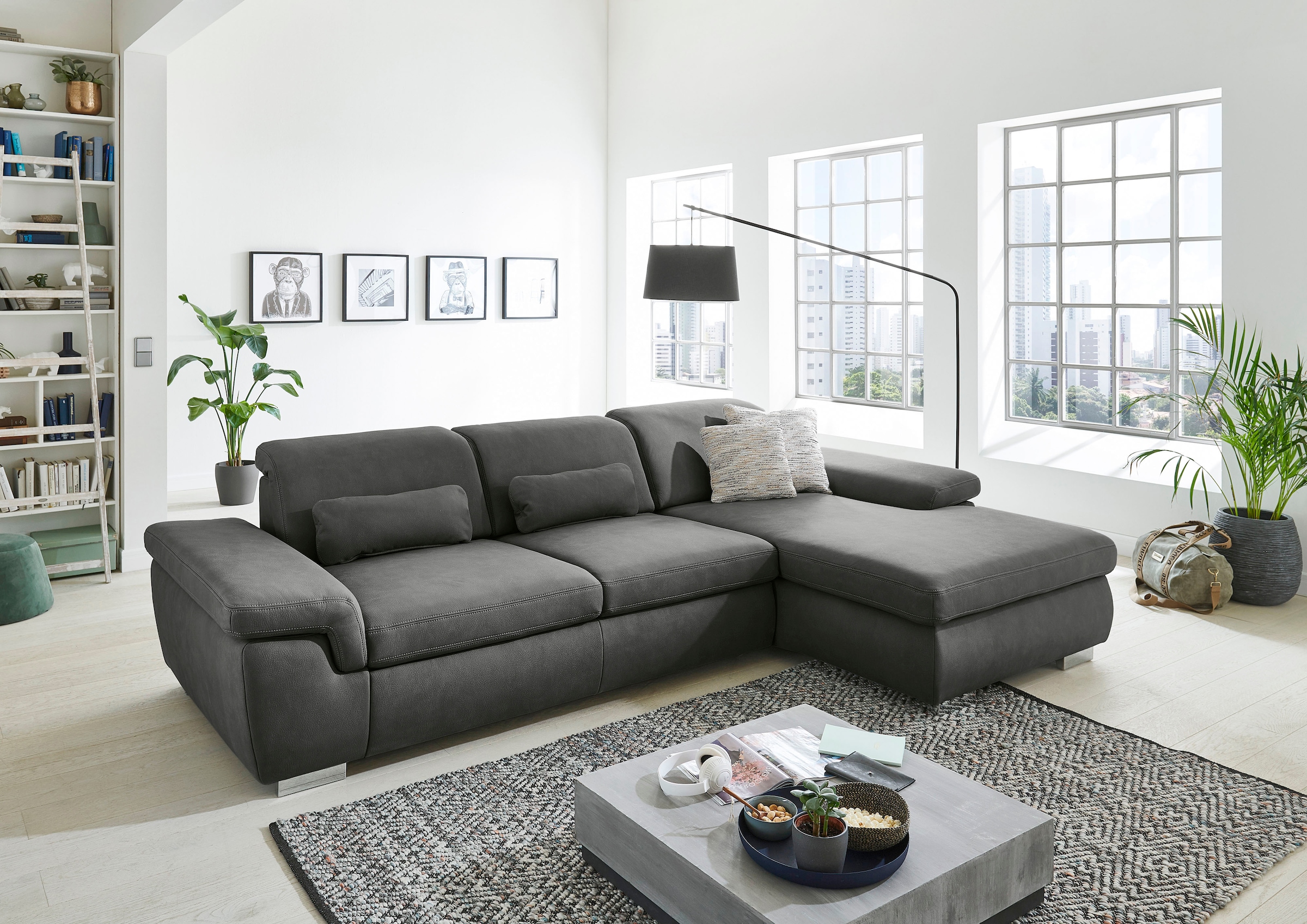 Die PlanBar Ecksofa »MP-IN17041 L-Form, Breite 325 cm« mit Sitztiefenverstellung, optional Kopfteilverstellung & Bettfunktion