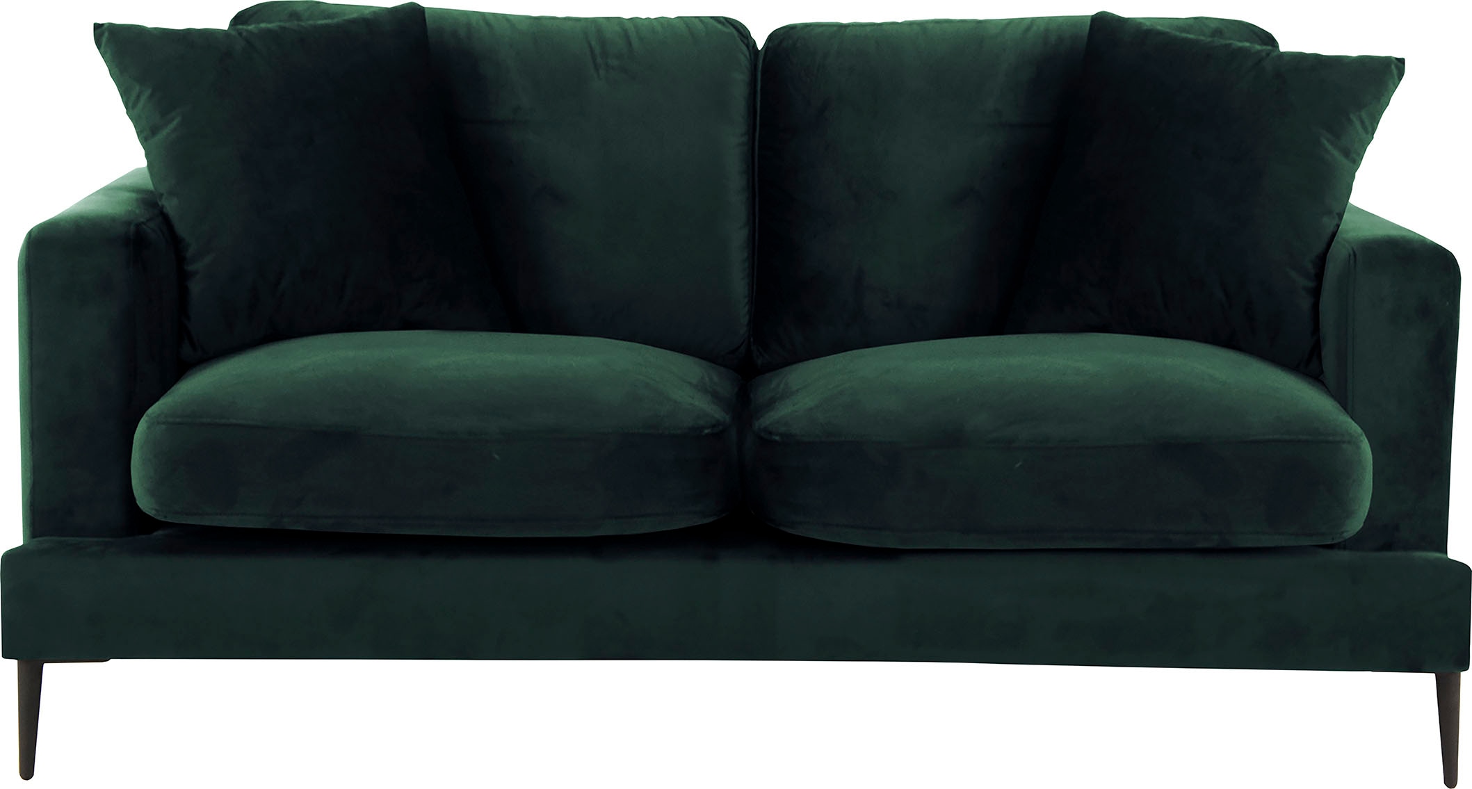 Leonique 2-Sitzer »Cozy elegantes Designsofa, Maße B/T/H: 151/97/80 cm«, mit losen Kissen und Metallbeinen