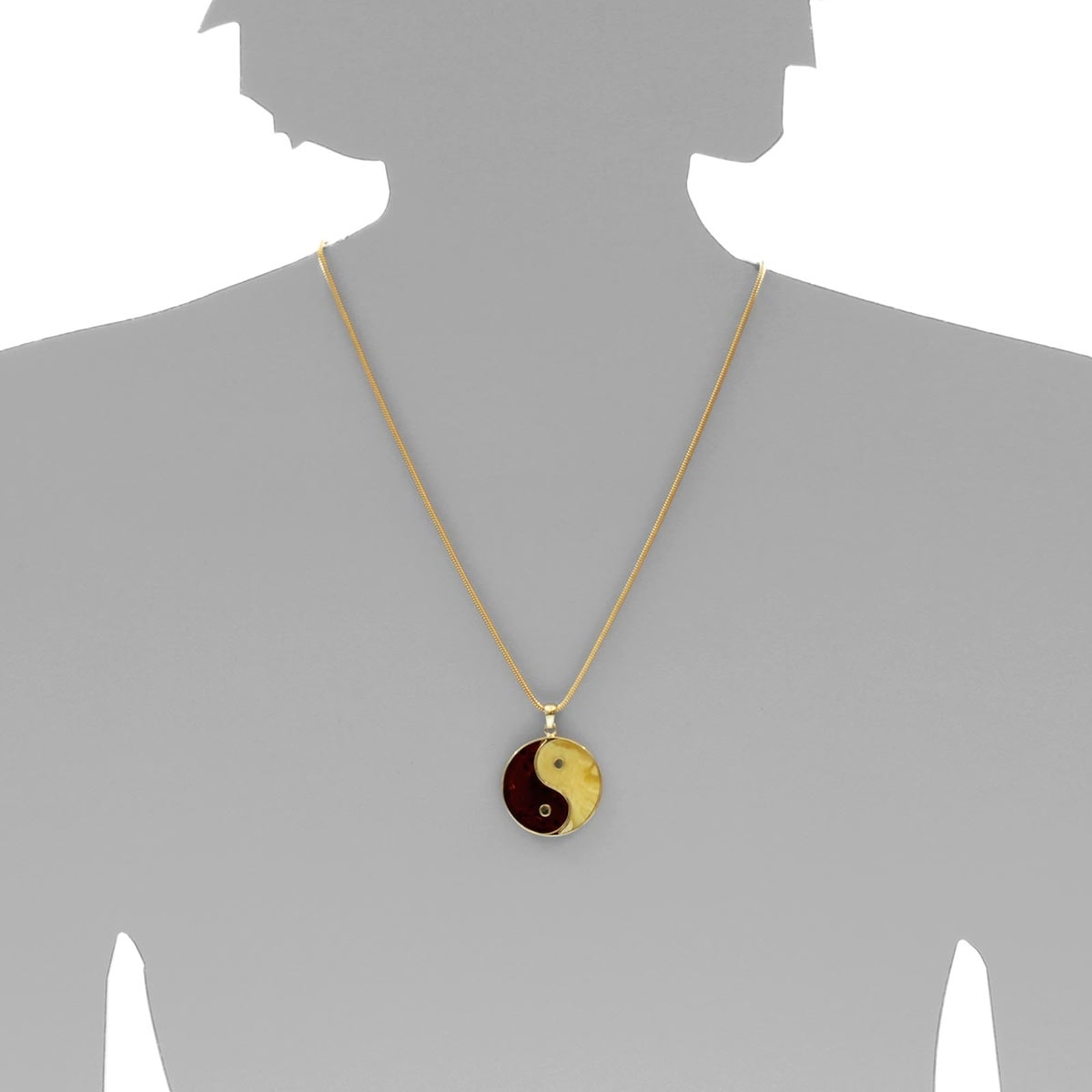 OSTSEE-SCHMUCK Kettenanhänger »- Yin & Yang - Gold 585/000 - Bernstein«