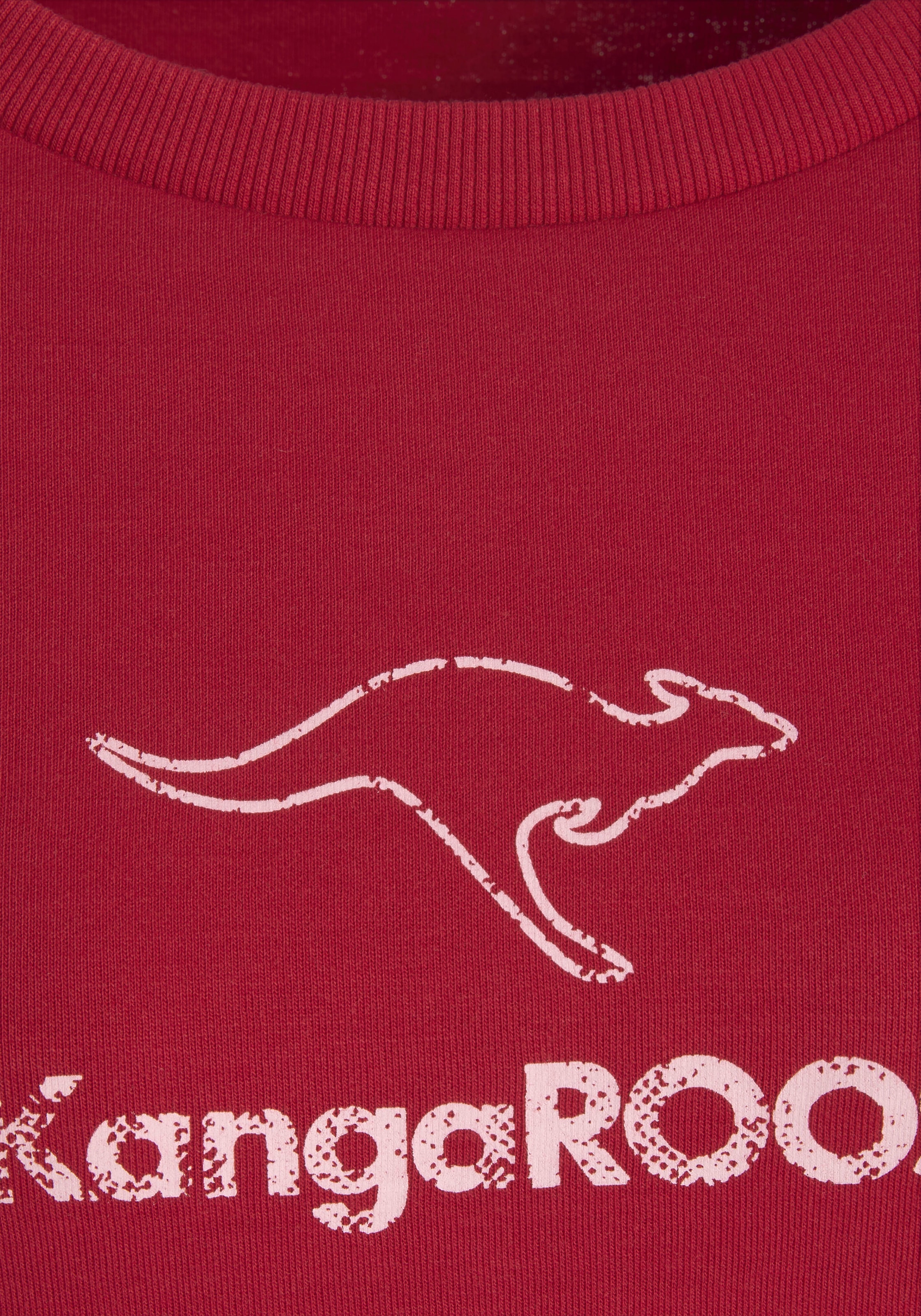 KangaROOS Sweatshirt, mit Kontrastfarbenem Logodruck, Loungeanzug