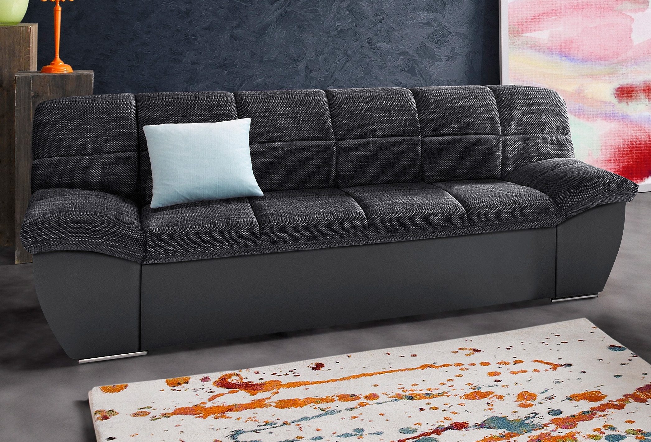 DOMO collection 2-Sitzer »Splash, aktuelle Sitz- und Rückensteppung, komfortabel,« flache Armlehnen zum Entspannen