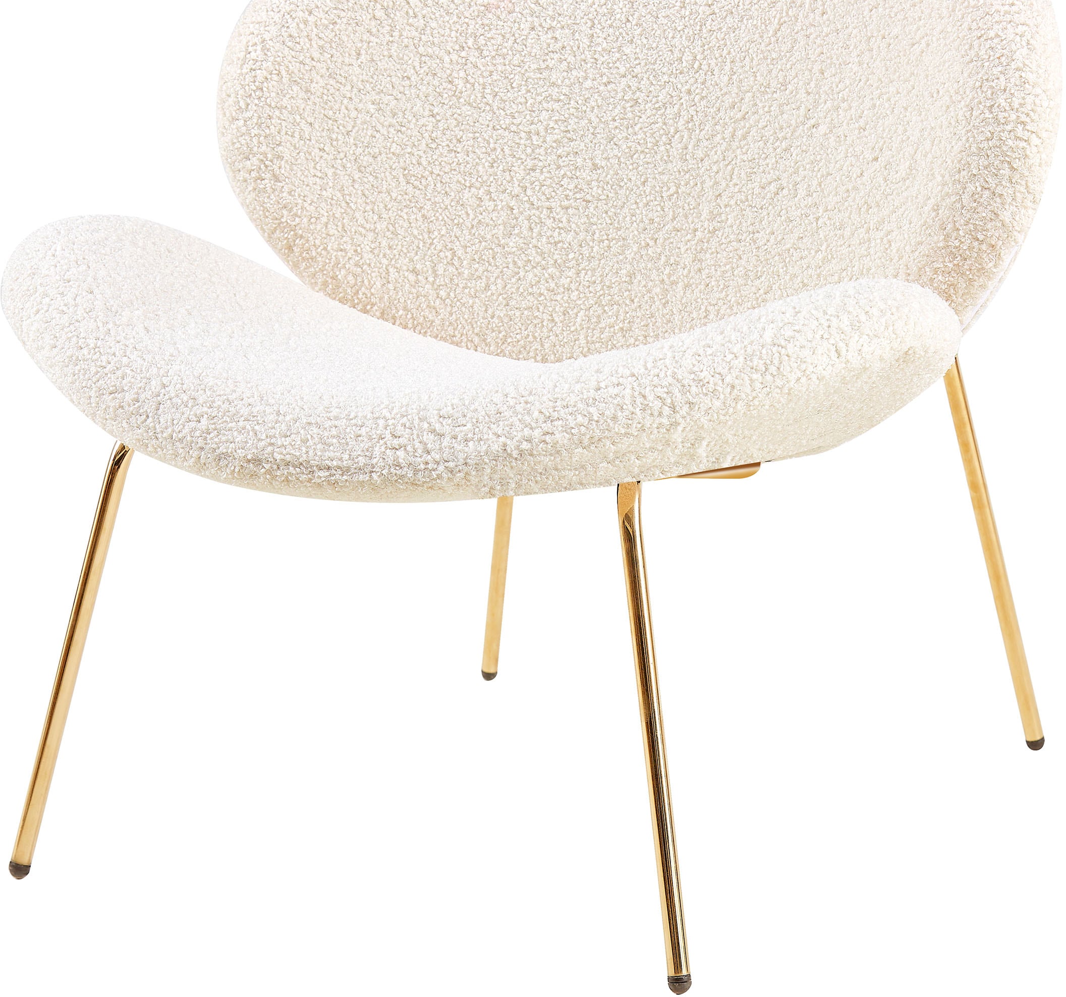 Kayoom Polsterstuhl »Stuhl Jaden 125 2er-Set, im angesagten Stoff mit dem Kräusel-Effekt«, (Set), 2 St., Ästhetisch minimalistisches Design, Bouclé Stoff, breites Sitzen