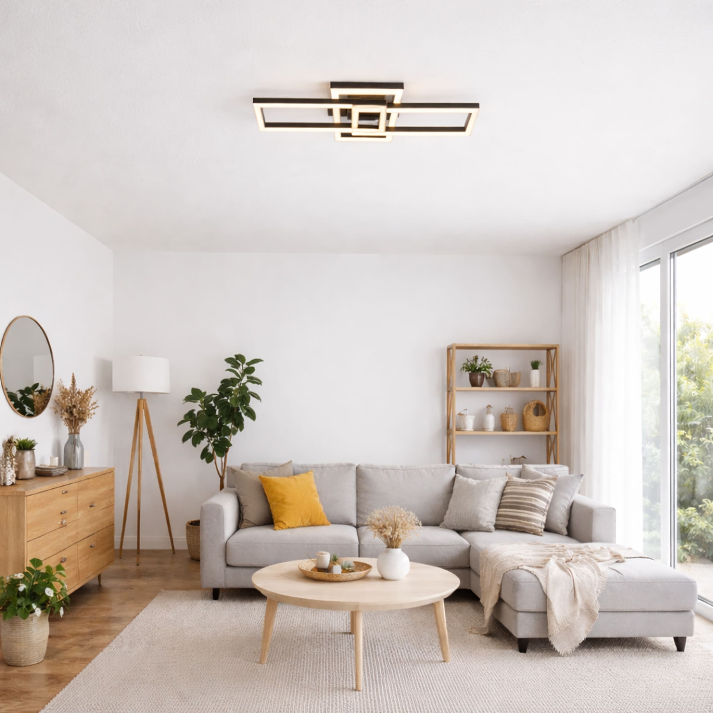 Brilliant LED Deckenleuchte »Tavora« LED-Modul Warmweiß LED-Profilleuchte, 2200 lm, 3000 K, 48 x 28 cm, Kunststoff schwarz