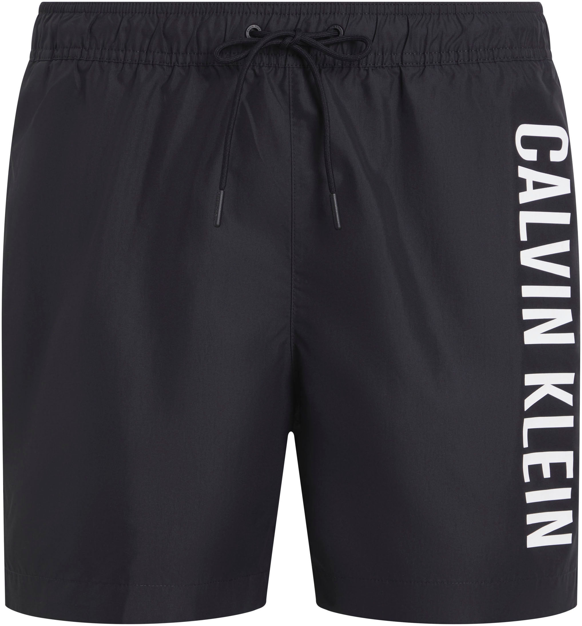 Calvin Klein Swimwear Badeshorts »MEDIUM DRAWSTRING«, mit kontrastfarbenem Logo-Schrifztug am Bein