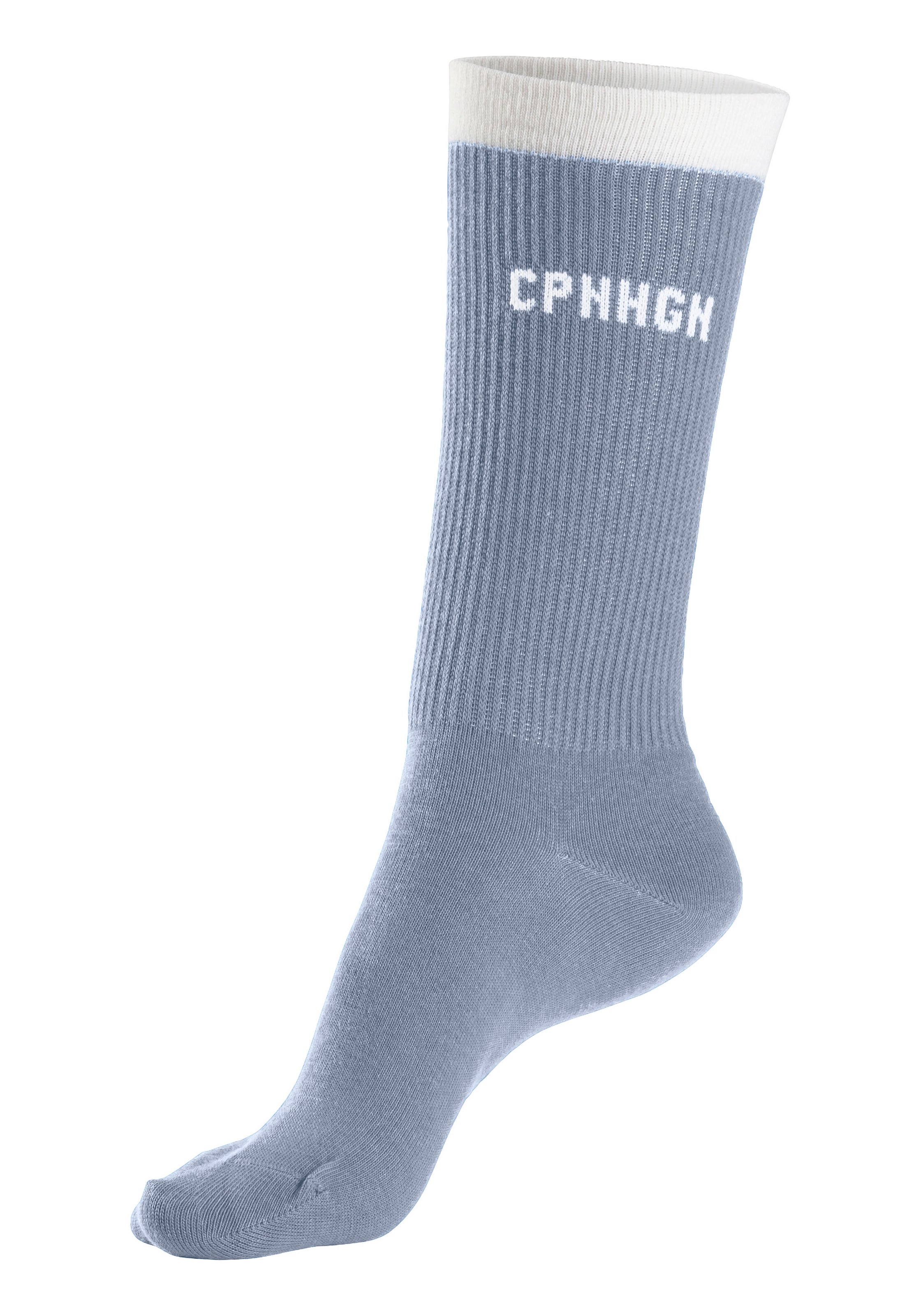 Copenhagen Studios Tennissocken, (Packung, 2 Paar), mit kontrastfarbenem Bund