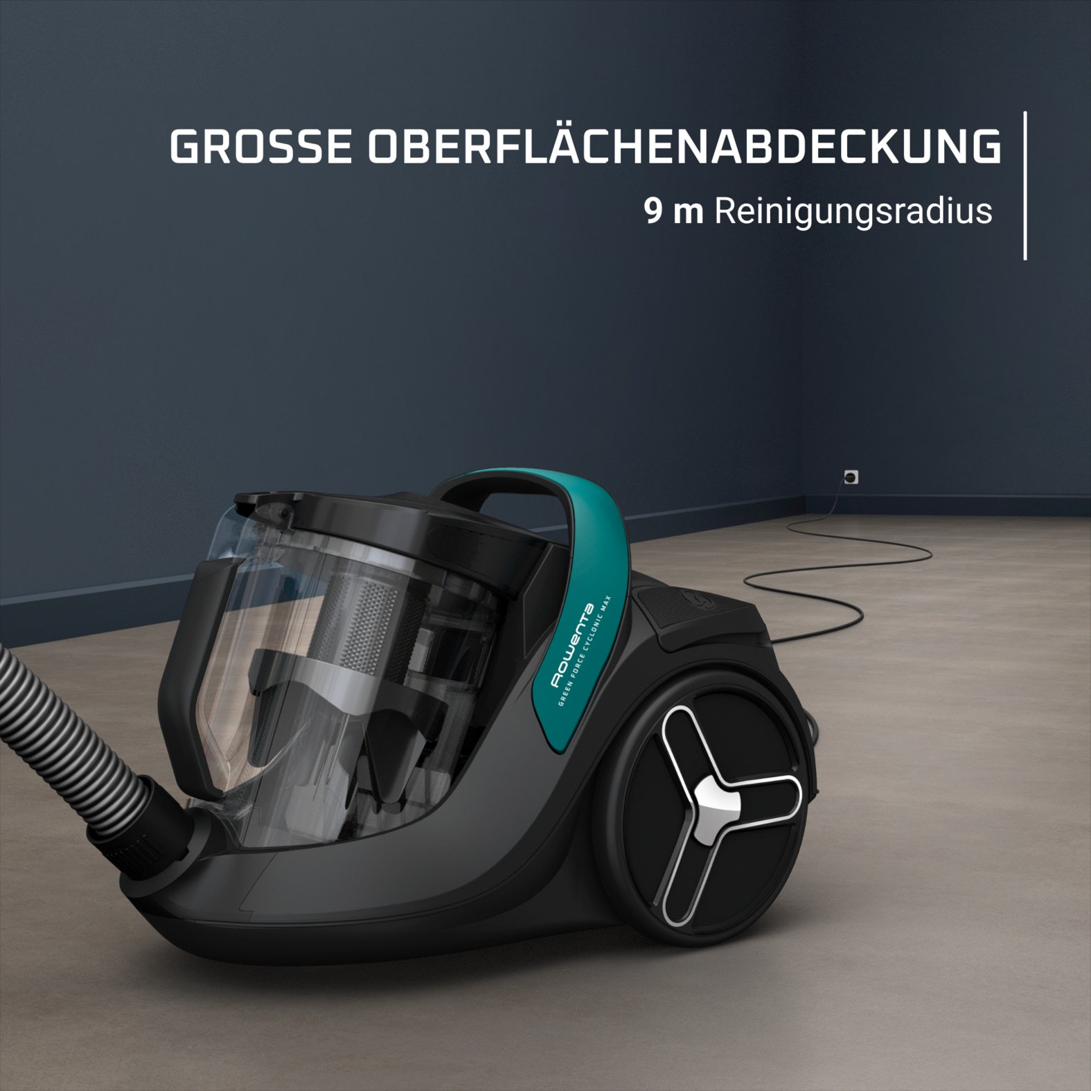 Rowenta Bodenstaubsauger »Green Force Cyclonic Max, beutellos mit XXL Fassungsvermögen, kompakt«, 750 W, beutellos, ECO-Design, sehr leise mit nur 73 dB(A), 99,98% Filtration, RO7B12