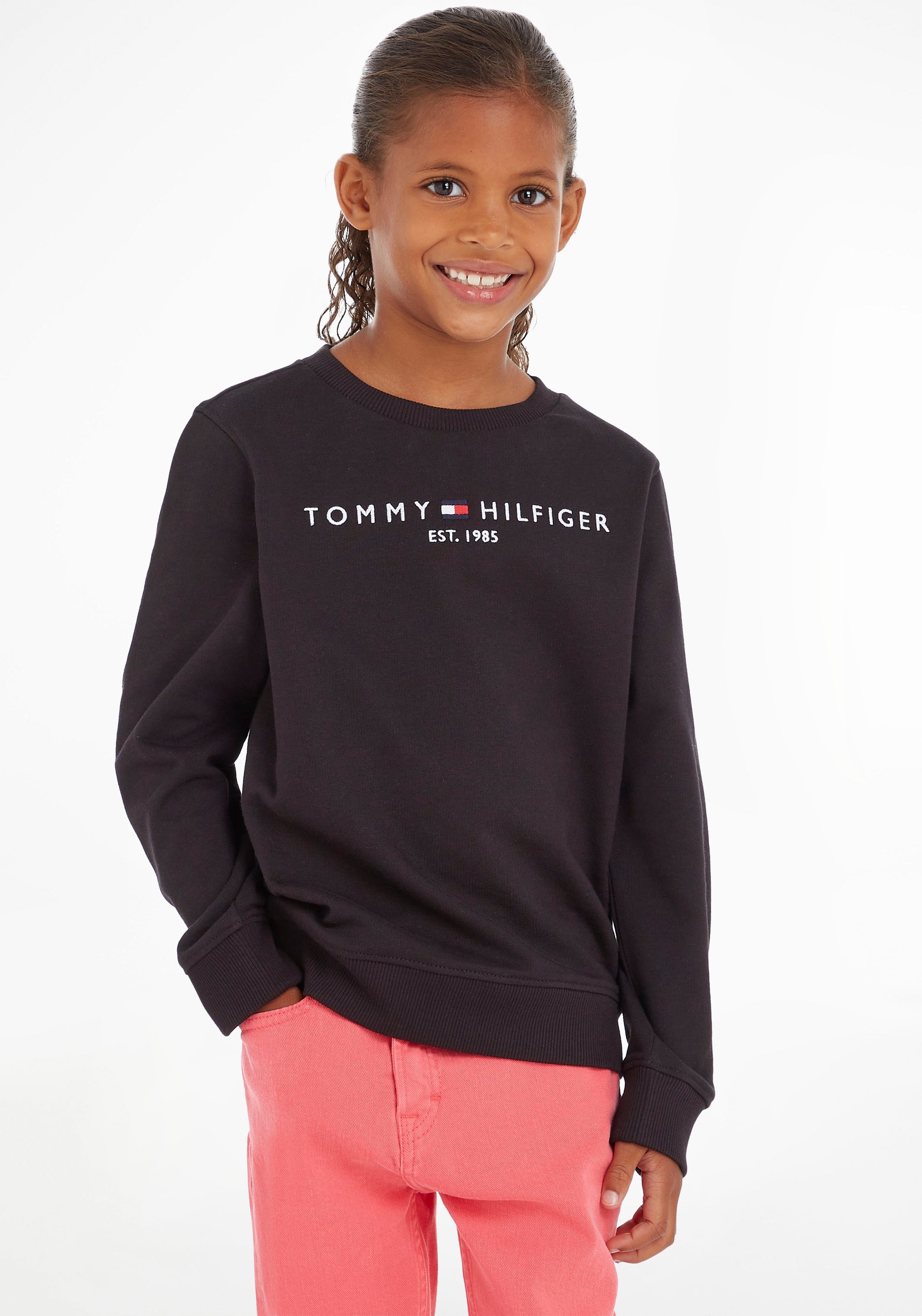 Tommy Hilfiger Sweatshirt »ESSENTIAL SWEATSHIRT«, Mädchen Kids bei Kinder ♕ Junior MiniMe,für und Jungen
