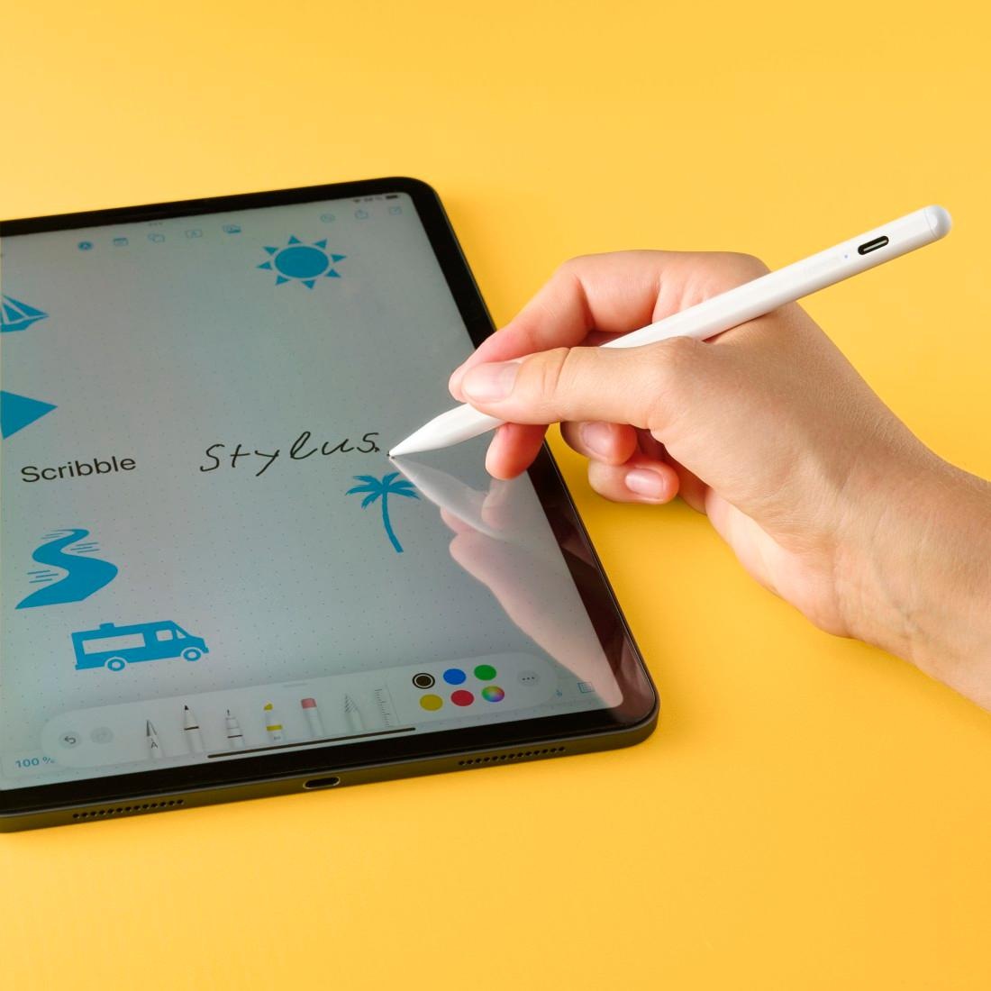 Hama Eingabestift »Aktiver Eingabestift für Apple iPad mit Scribble-Funktion, Touchscreen«