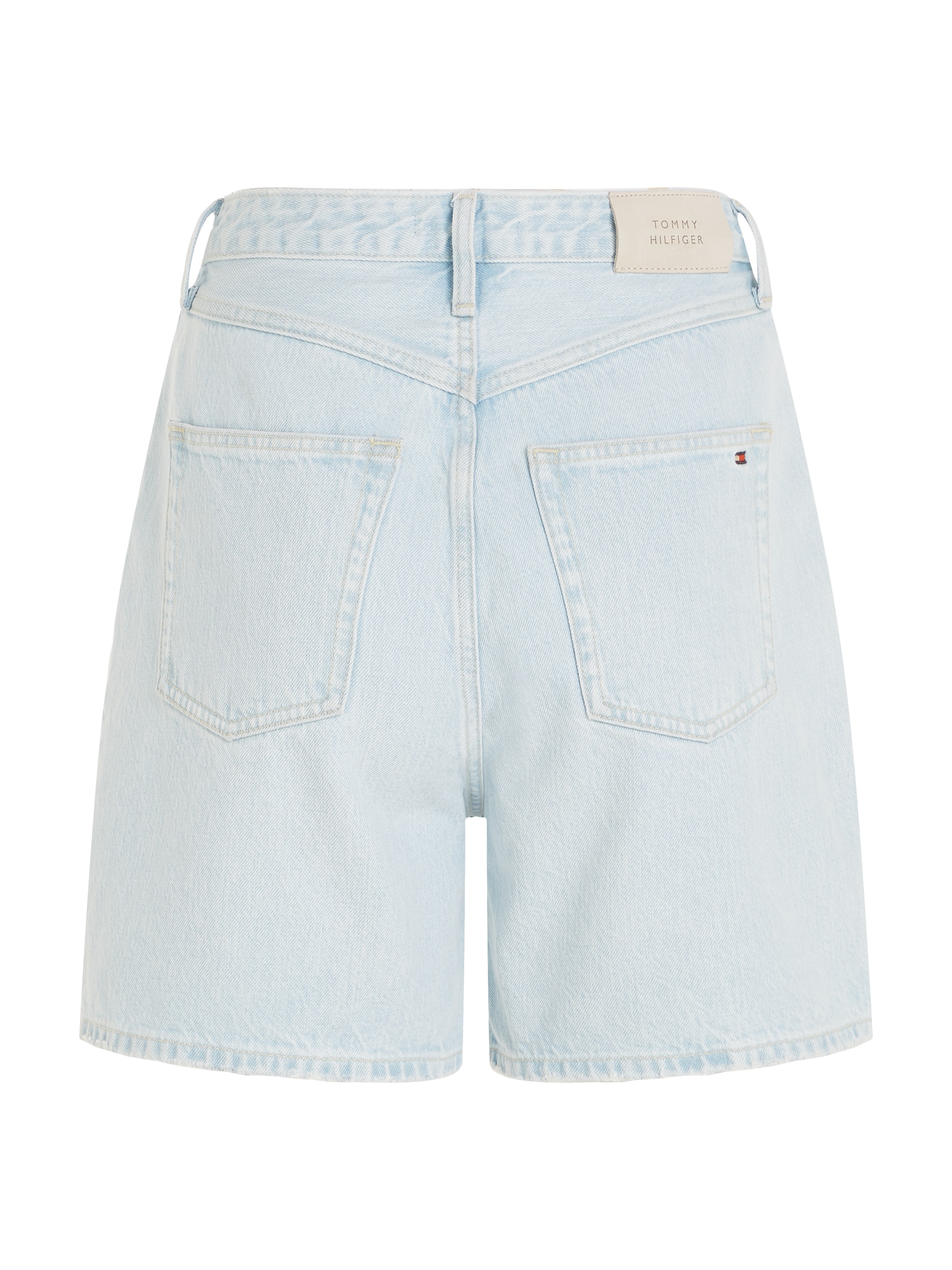 Tommy Hilfiger Shorts »DNM STRAIGHT SHORT HW LOLA«, mit Markenlabel