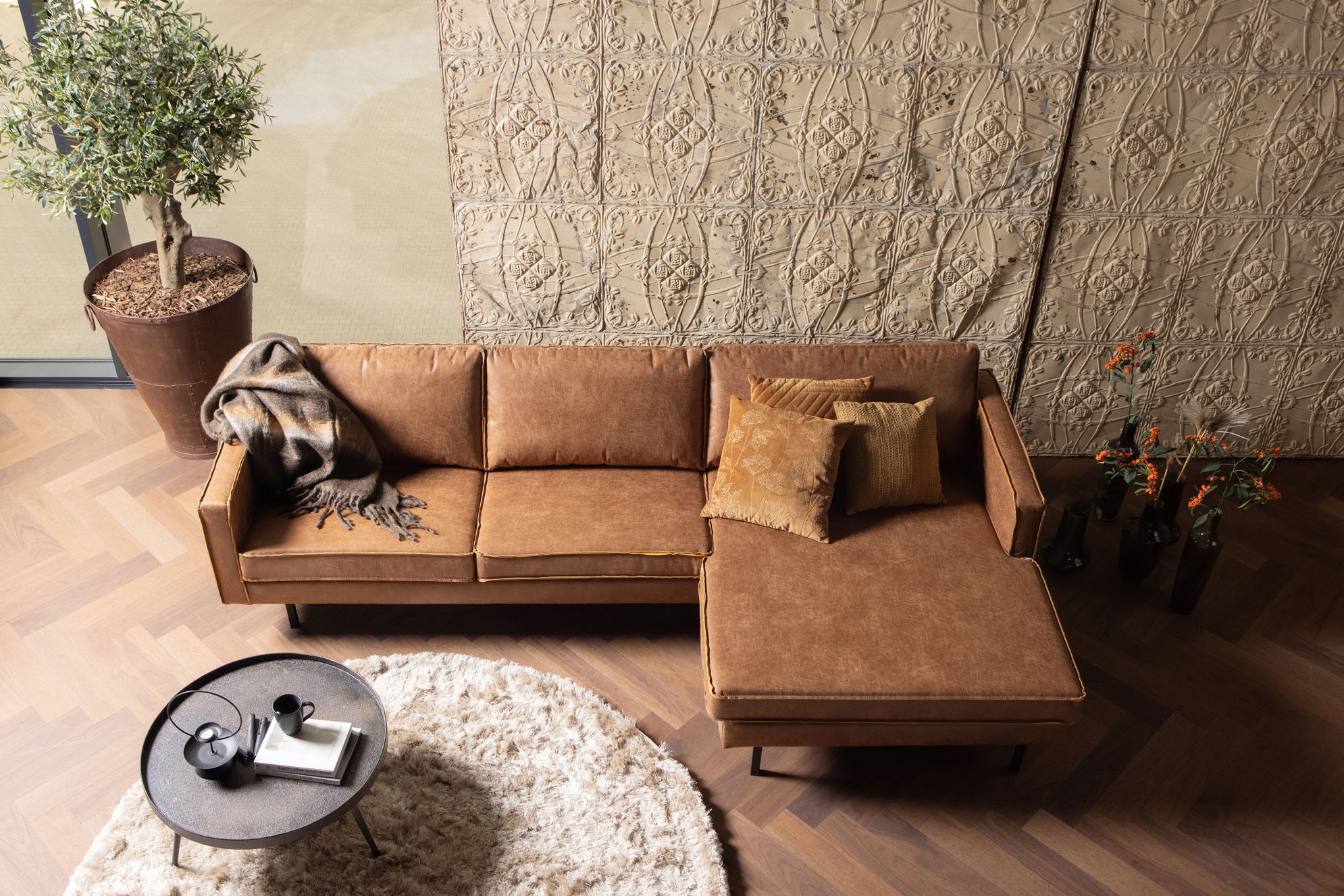 WOOOD Ecksofa »Rodeo Chaise Longue«, frei im Raum stellbar, H 85 cm x B 300 cm