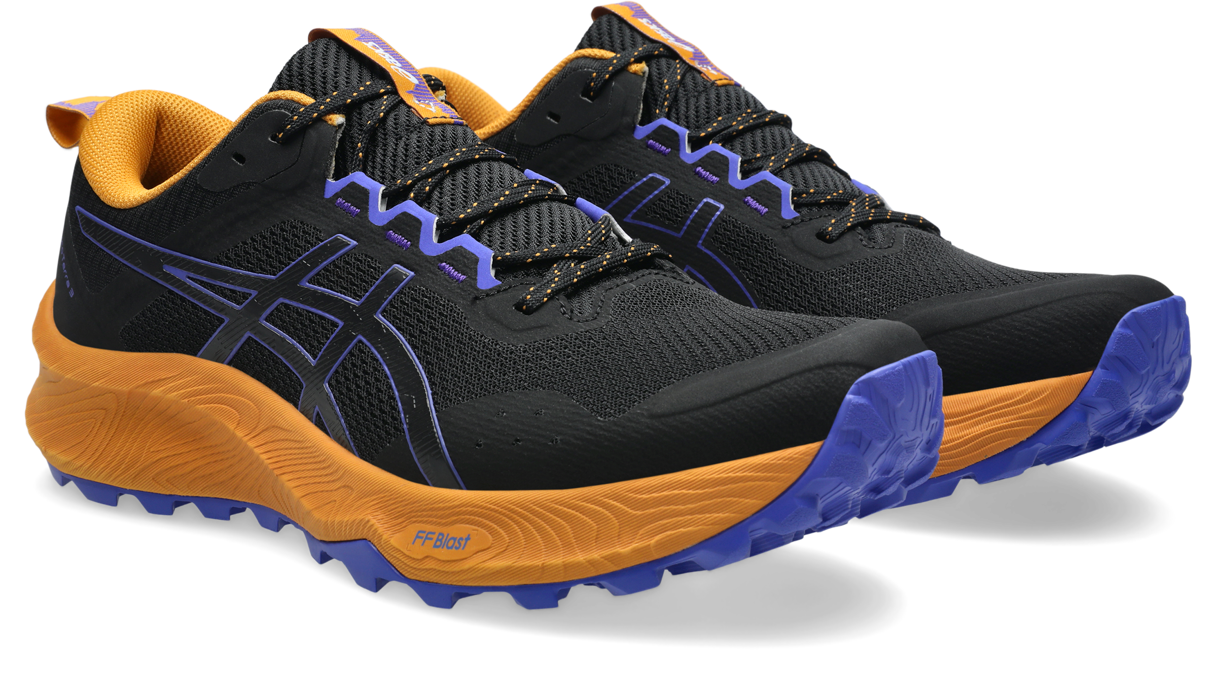 Asics, Herren, Trailrunningschuh »TRABUCO TERRA 3«, BLACK/COBALT BURST, 44, BLACK/COBALT BURST, Trailrunningschuh von Asics