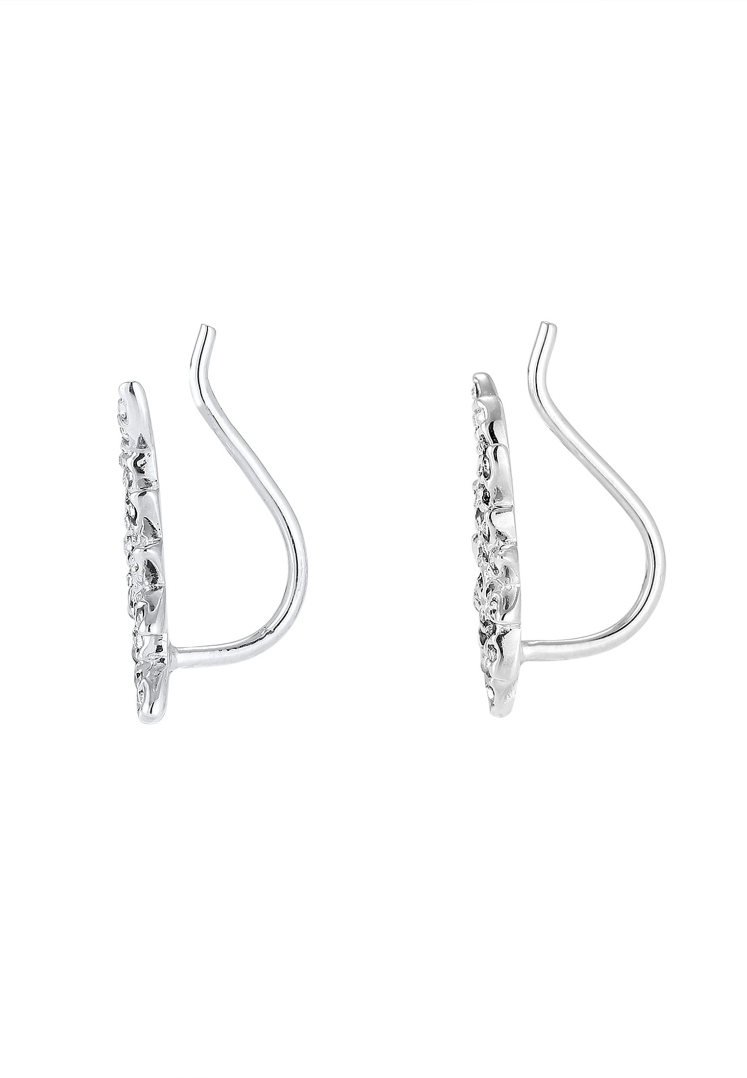 Elli Premium Paar Ohrstecker »Ohrringe Earcuff Kristalle 925 Silber«