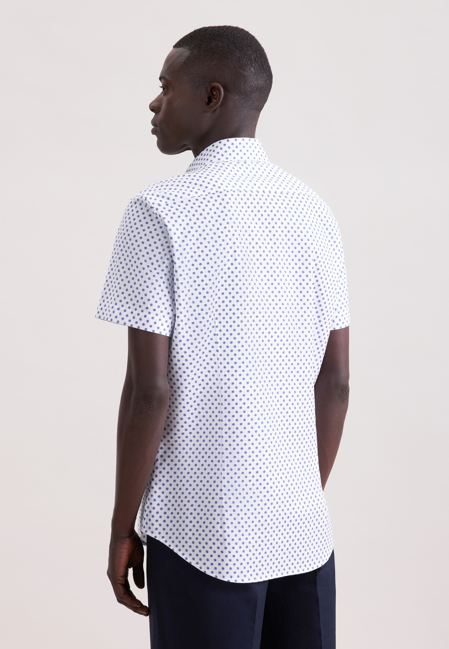 seidensticker Businesshemd »Schwarze Rose« Slim 1/2 Kentkragen Druck