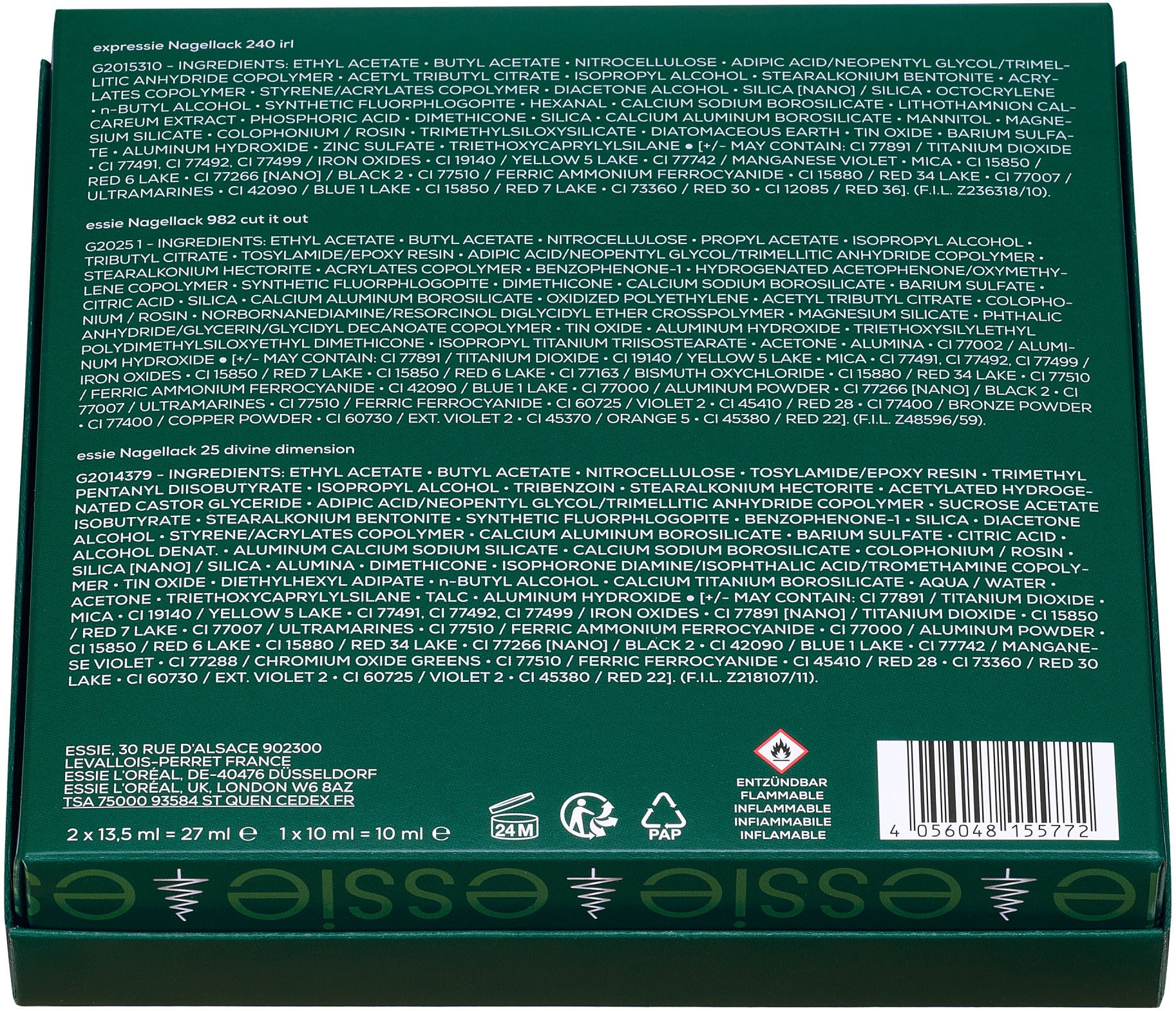 MAYBELLINE NEW YORK Nagellack-Set »Essie Nail Art Weihnachtsset«