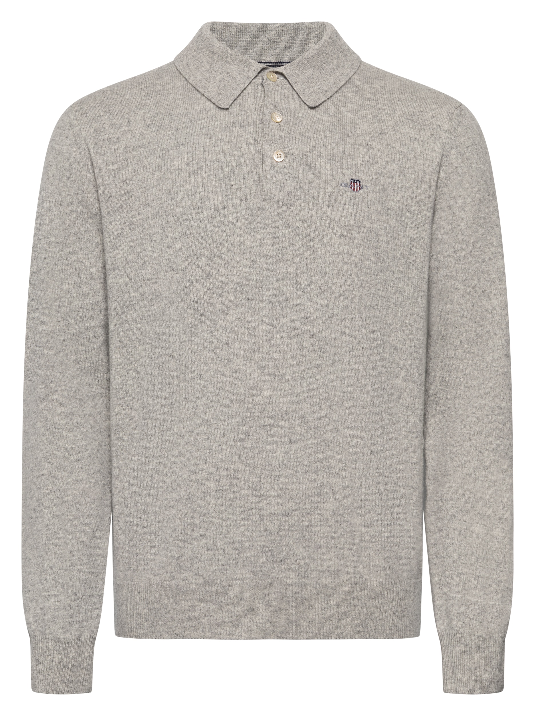 Gant Polokragenpullover »SUPERFINE LAMBSWOOL« melierte Optik, normale Passform