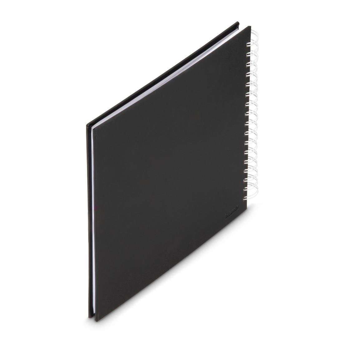 Hama Fotoalbum »Fotoalbum zum selber Einkleben, Selbstgestalten, Spiral-Album 28x24 cm«, Mit 50 weißen Seiten, Kleben, Spiralverschluss, Farbe schwarz