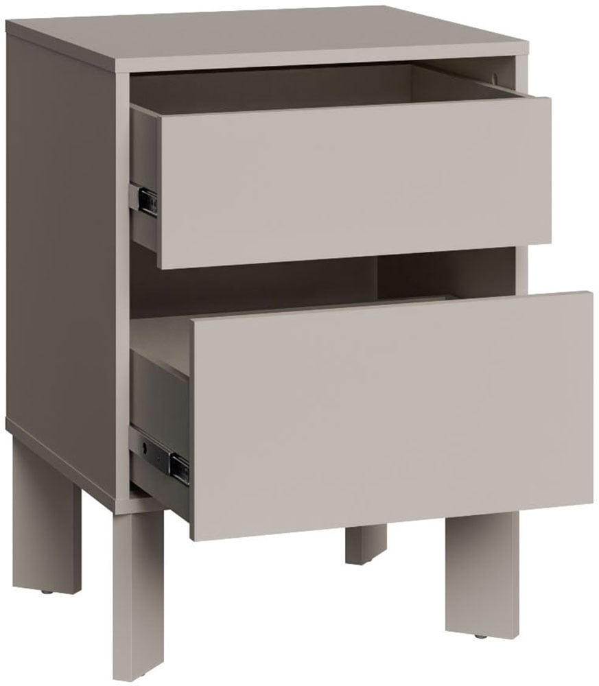 FORTE Nachtkommode »Tahoe Nachtkommode, grifflos,  2 Schubkästen« B/H/T 48,2/66,7/41,4 cm