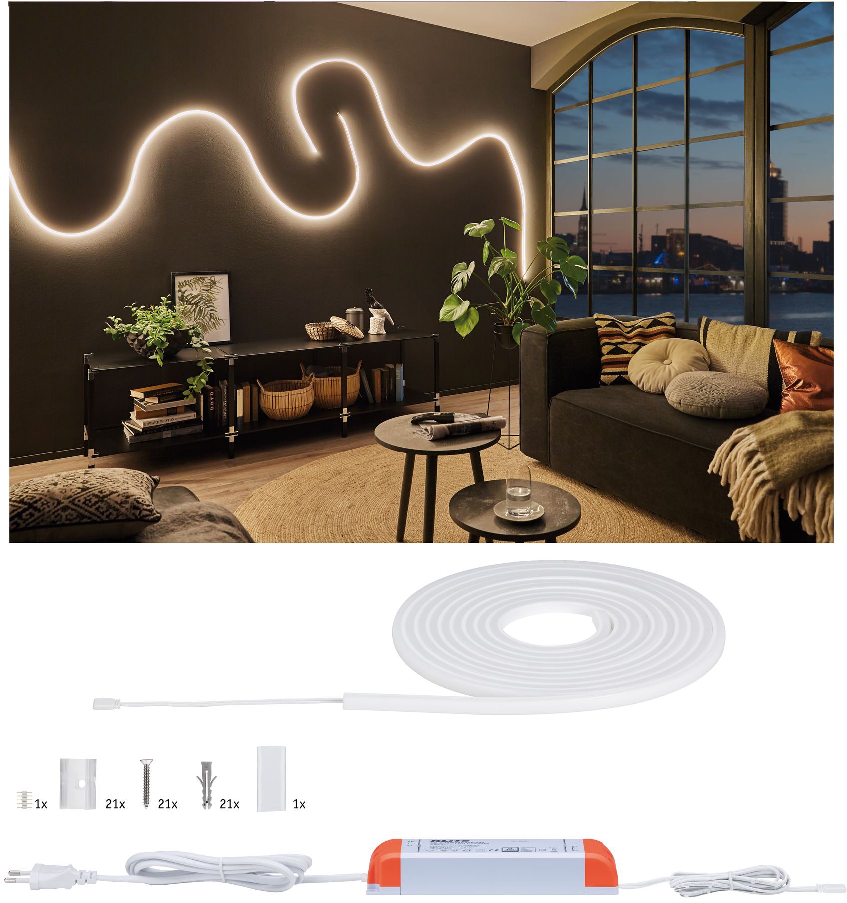 LED-Streifen »MaxLED Flow Basisset 5m Warmweiß 52W«