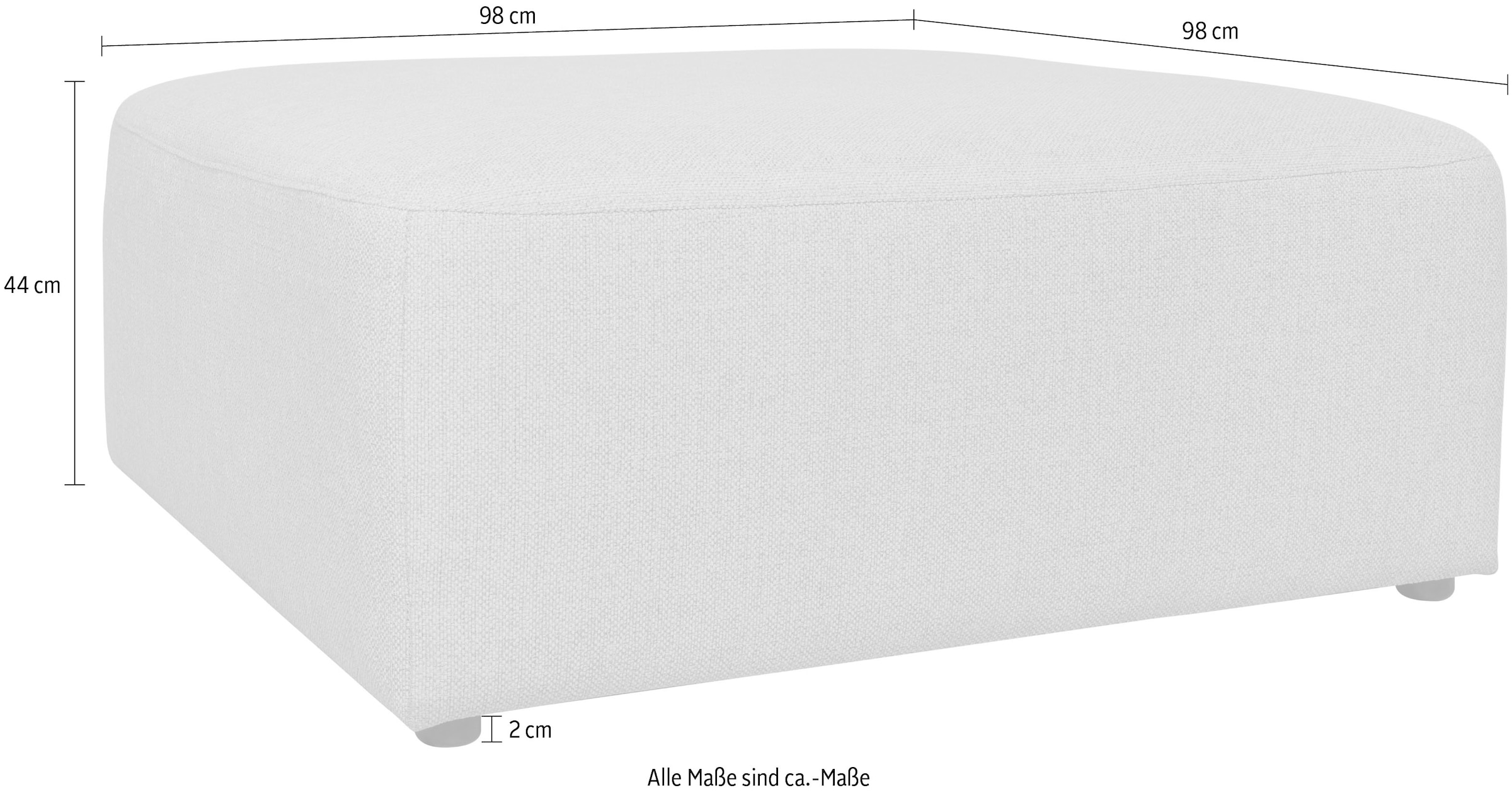 INOSIGN Polsterhocker »Koa, Hocker, passend zur Modulserie KOA«, in Webstoff, weicher Lounge-Sitzkomfort