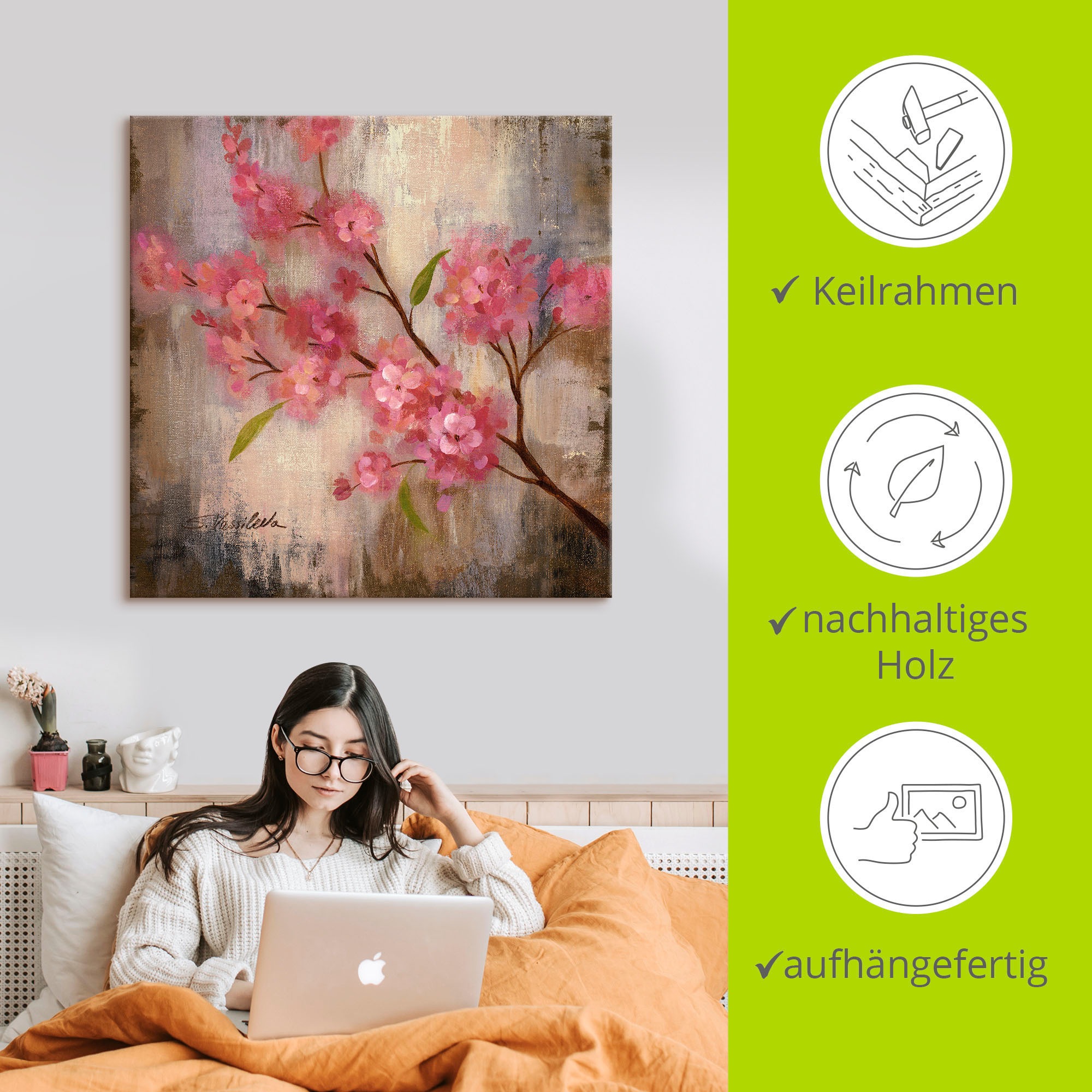 Artland Wandbild »Kirschblüte II« 1 Stk. tlg. als Leinwandbild, Poster in verschied. Größen