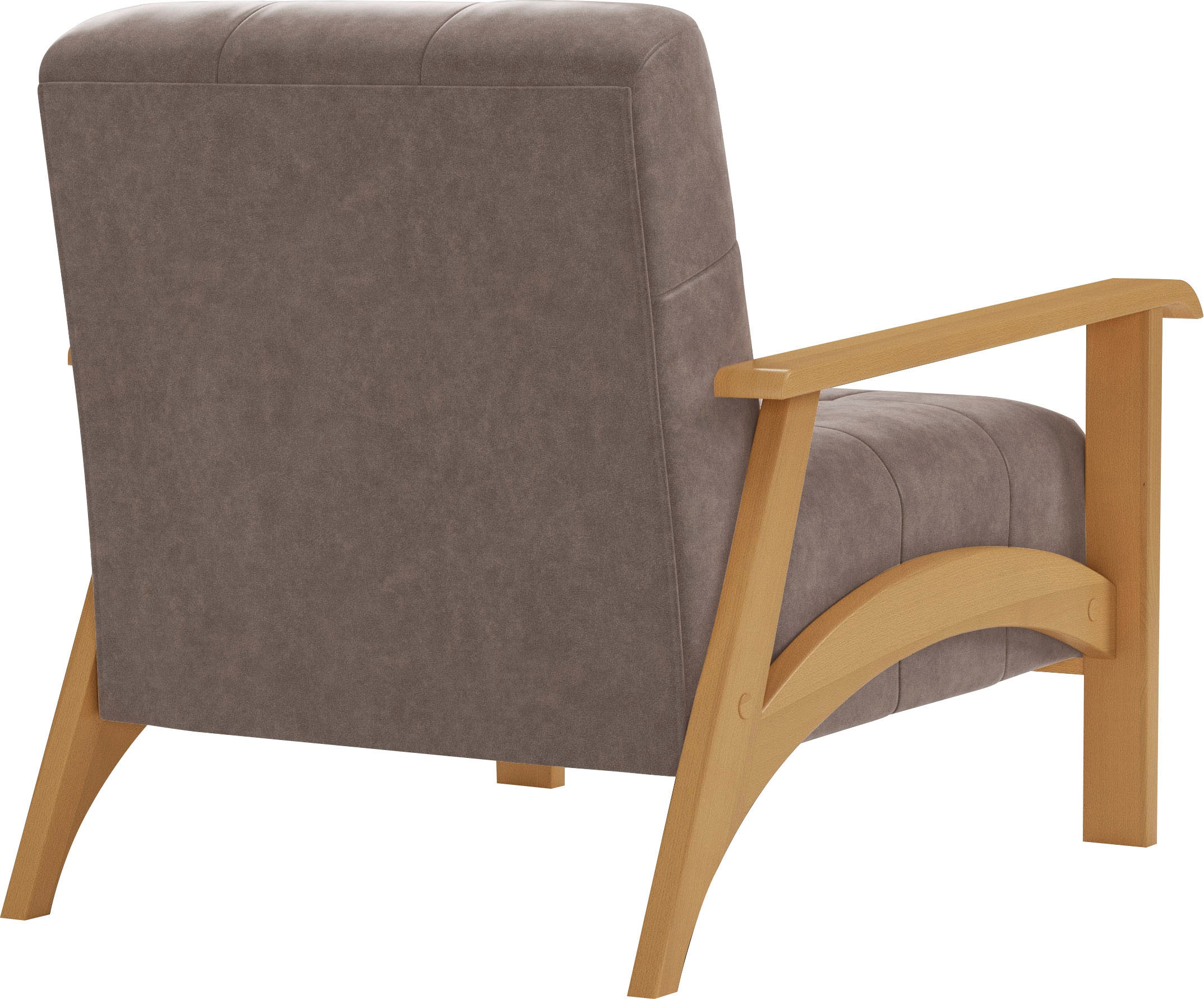 sit&more Sessel »Billund«, Armlehnen aus eichefarbigem Buchenholz, verschiedene Bezüge und Farben