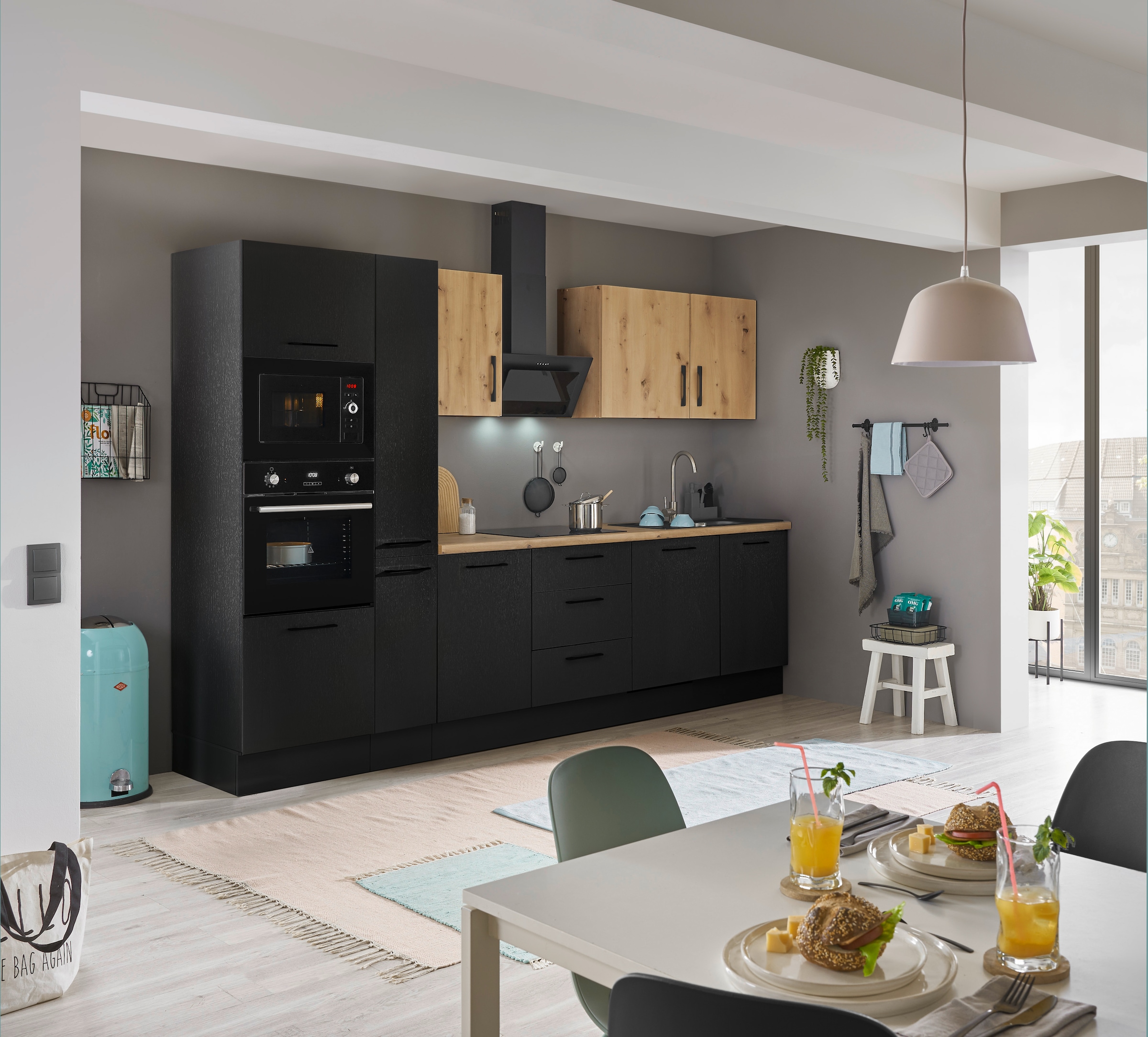 BASIC by Balculina Küchenzeile »Turin«, Breite 310 cm, wahlweise mit E-Geräten