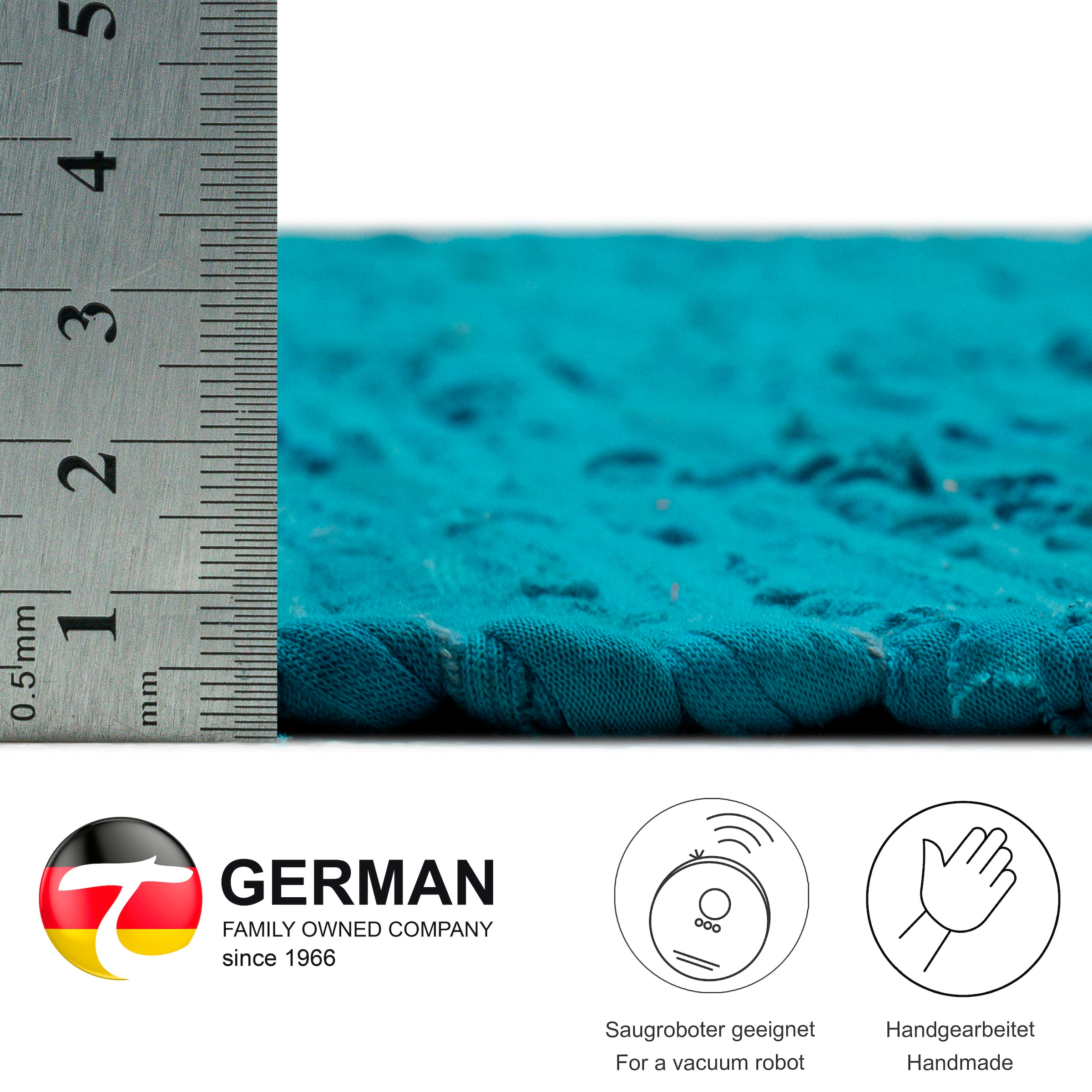 THEKO Teppich »Happy Cotton Fleckerl, handgewebt« rechteckig 5 mm Höhe Flachgewebe, reine Baumwolle, meliert, mit Fransen, auch als Läufer