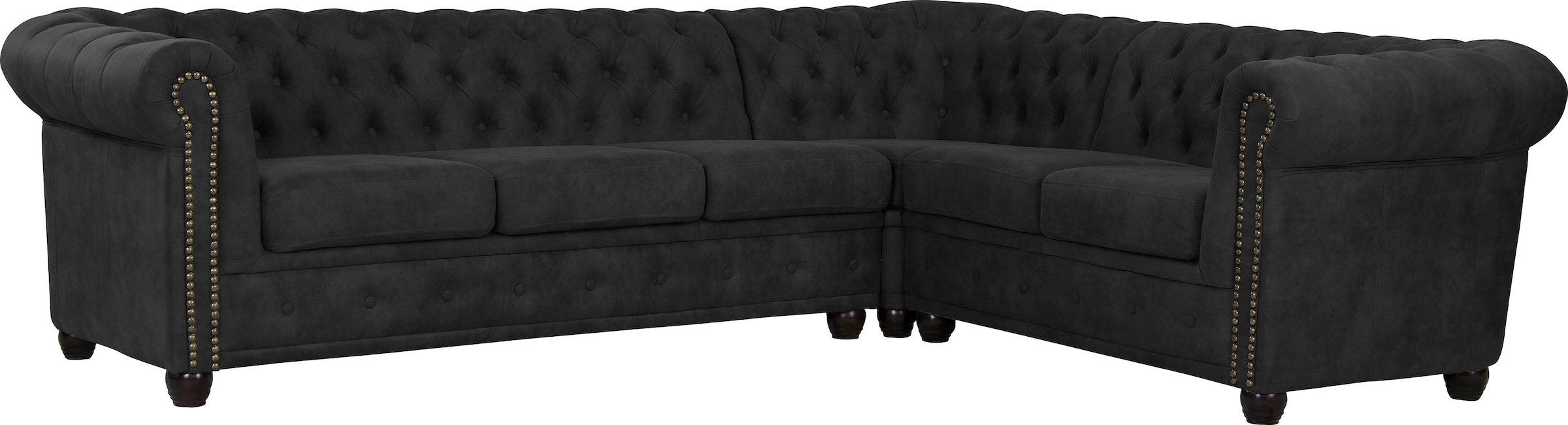 Home affaire Chesterfield-Sofa »Rysum L-Form« Chesterfield-Optik , langer Schenkel links oder rechts
