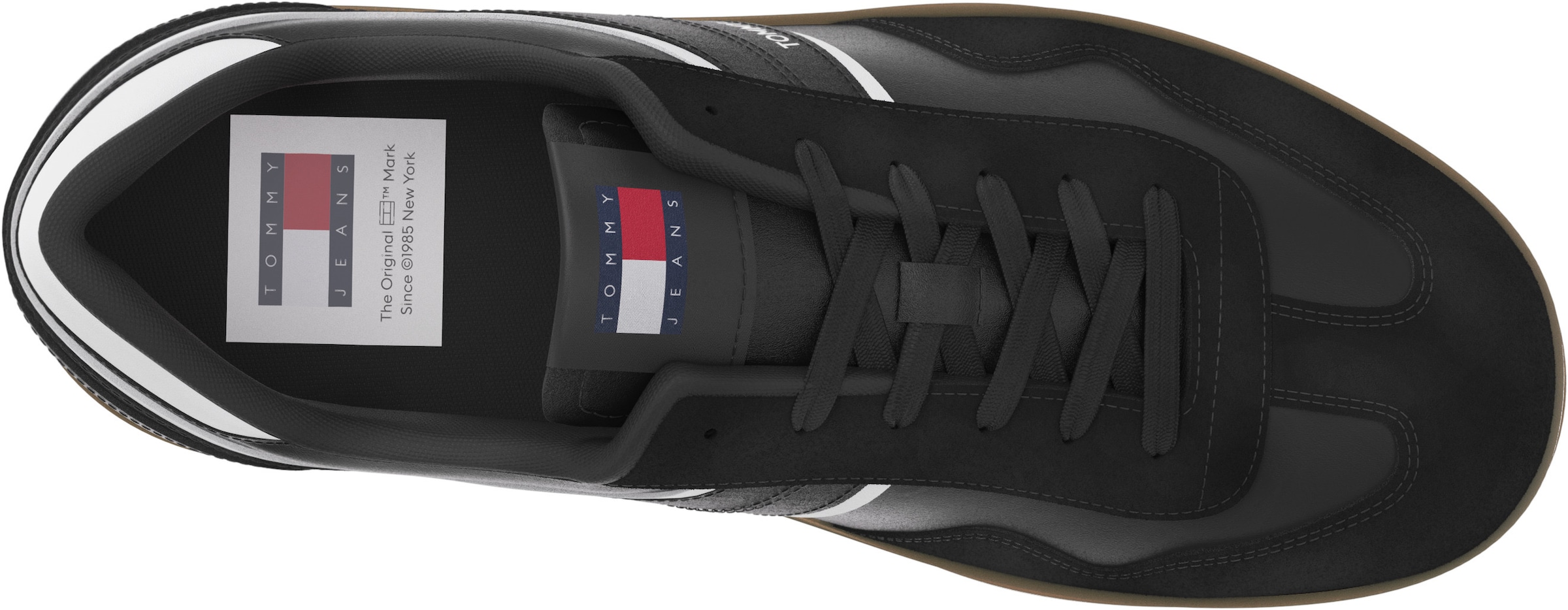 Tommy Jeans Plateausneaker »TJW COURT SNEAKER«, Freizeitschuh, Halbschuh, Schnürschuh mit Kontrast-Details