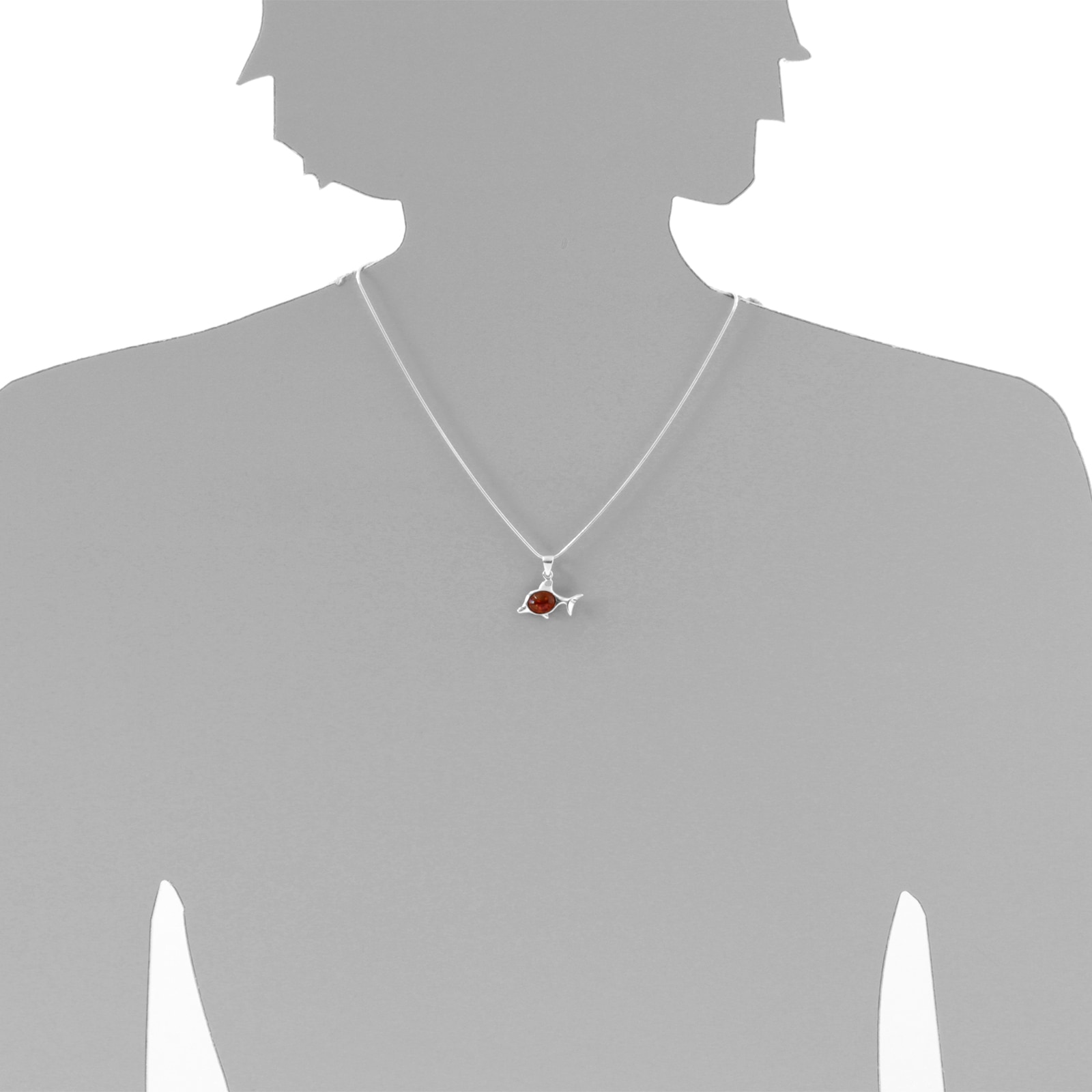 OSTSEE-SCHMUCK Kette mit Anhänger »Ostsee-Schmuck Kette mit Anhänger Fisch Kette mit Anhänger Fisch«