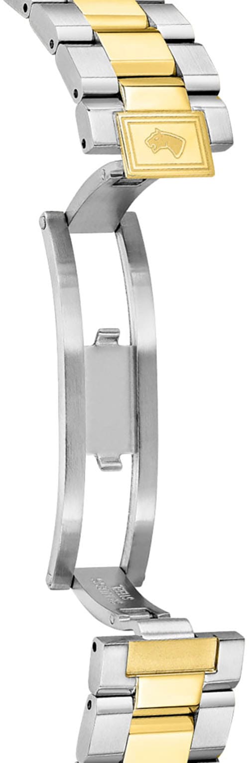 Jaguar Quarzuhr »Essentia« Armbanduhr, Herrenuhr, Swiss Made, Edelstahlarmband, bicolor, Datum