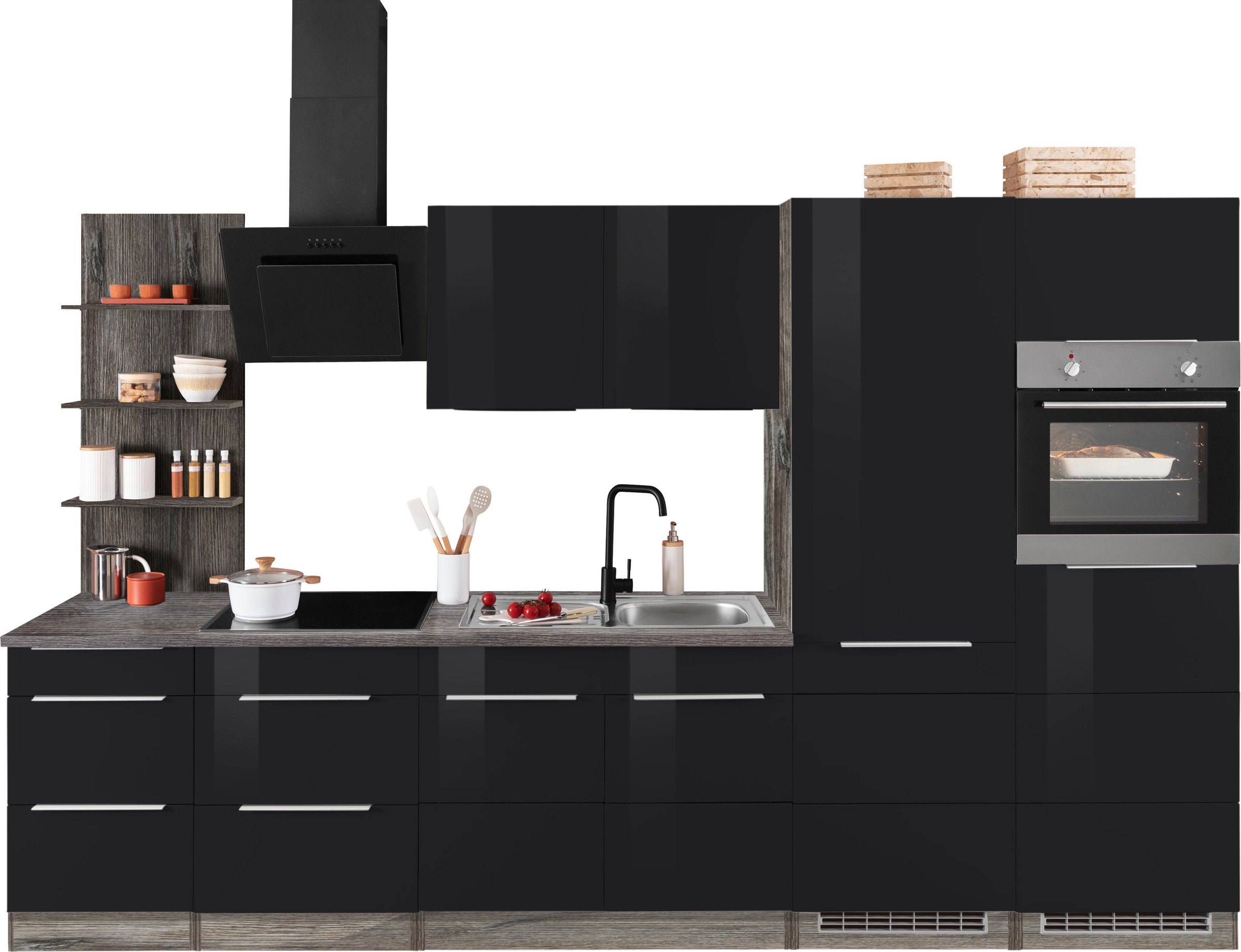 HELD MÖBEL Küchenzeile »Brindisi«, auf Raten mit Breite cm E-Geräten, 330 kaufen